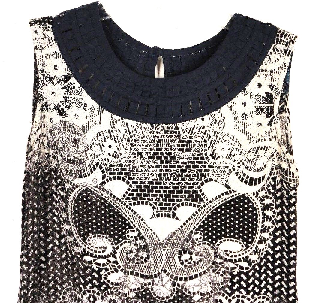 Max Women Shift Dress Size S Floral Multi-color Sleeveless Crew Neck Viscose