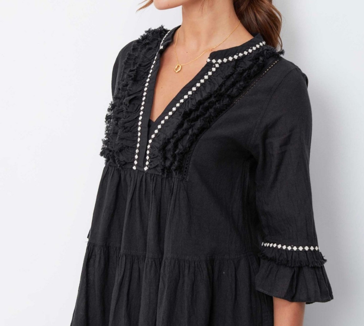 Anthropologie DEVOTION TWINS Efisto Embroidered Mini Dress M