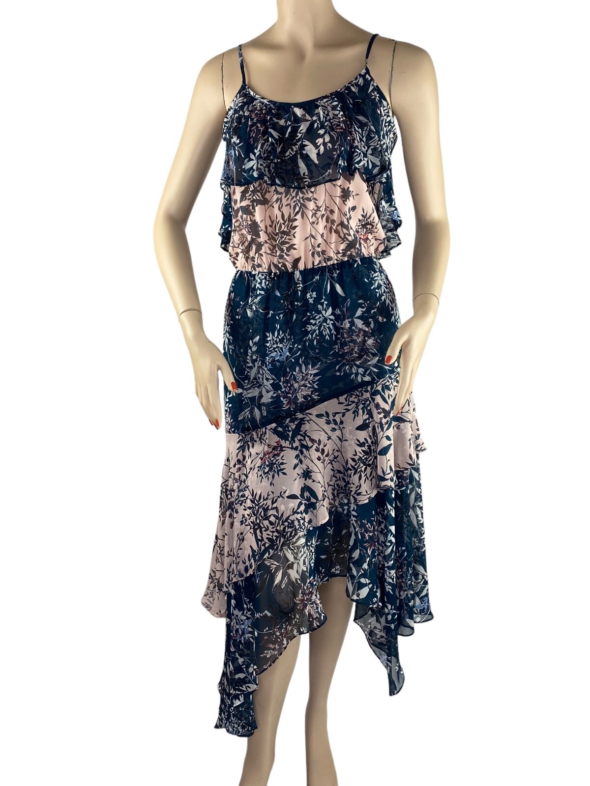 NWT $348 PARKER Silk Dress Boho Chic Festival Coquette Midi to Maxi XS