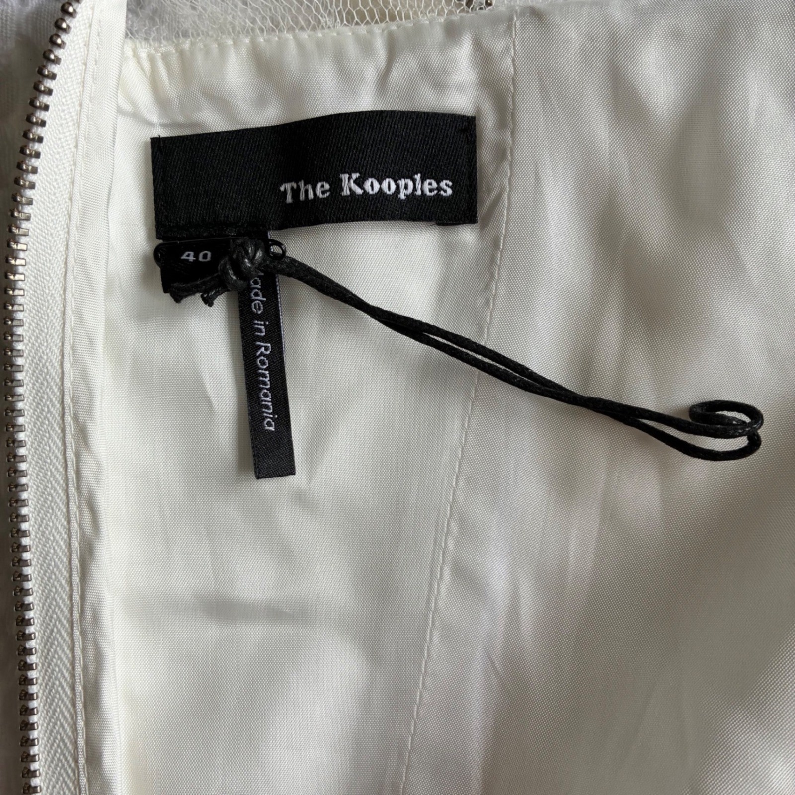 The Kooples Mini Dress Cream Mesh Illusion Neck Bustier 40/L Kentucky Derby
