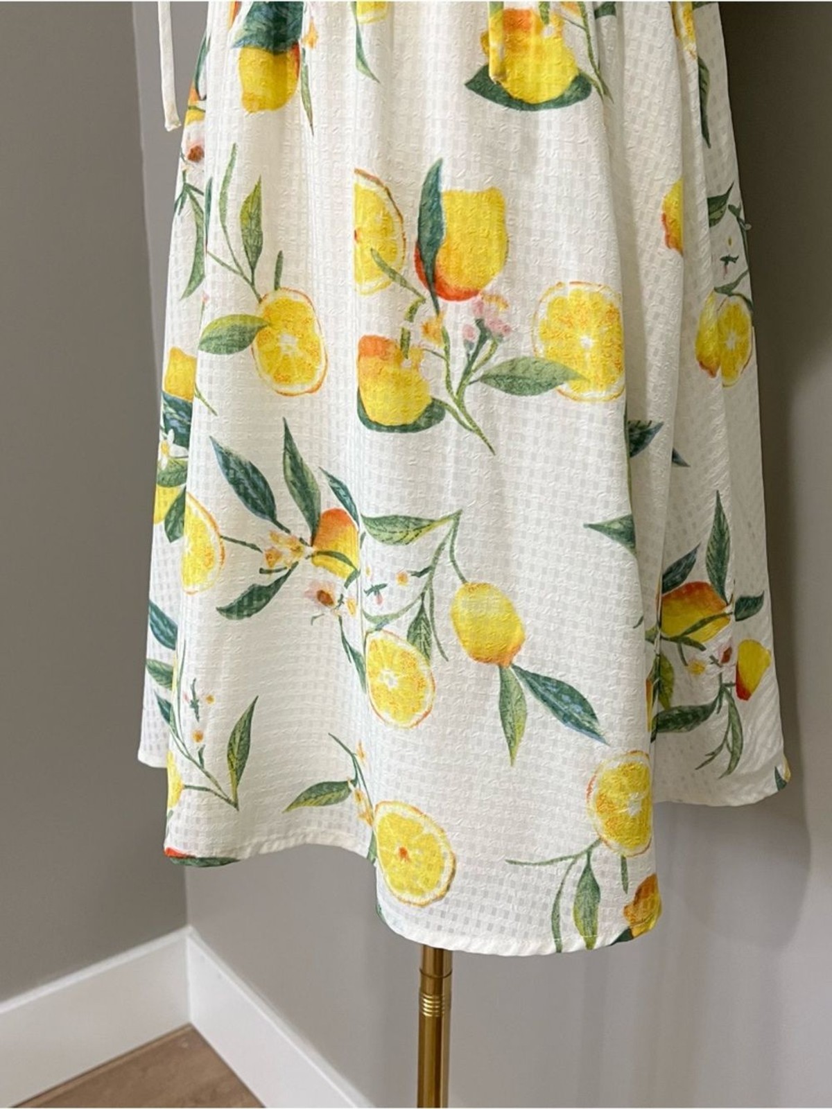 Ophelia Roe Lemon Print Dress Size S
