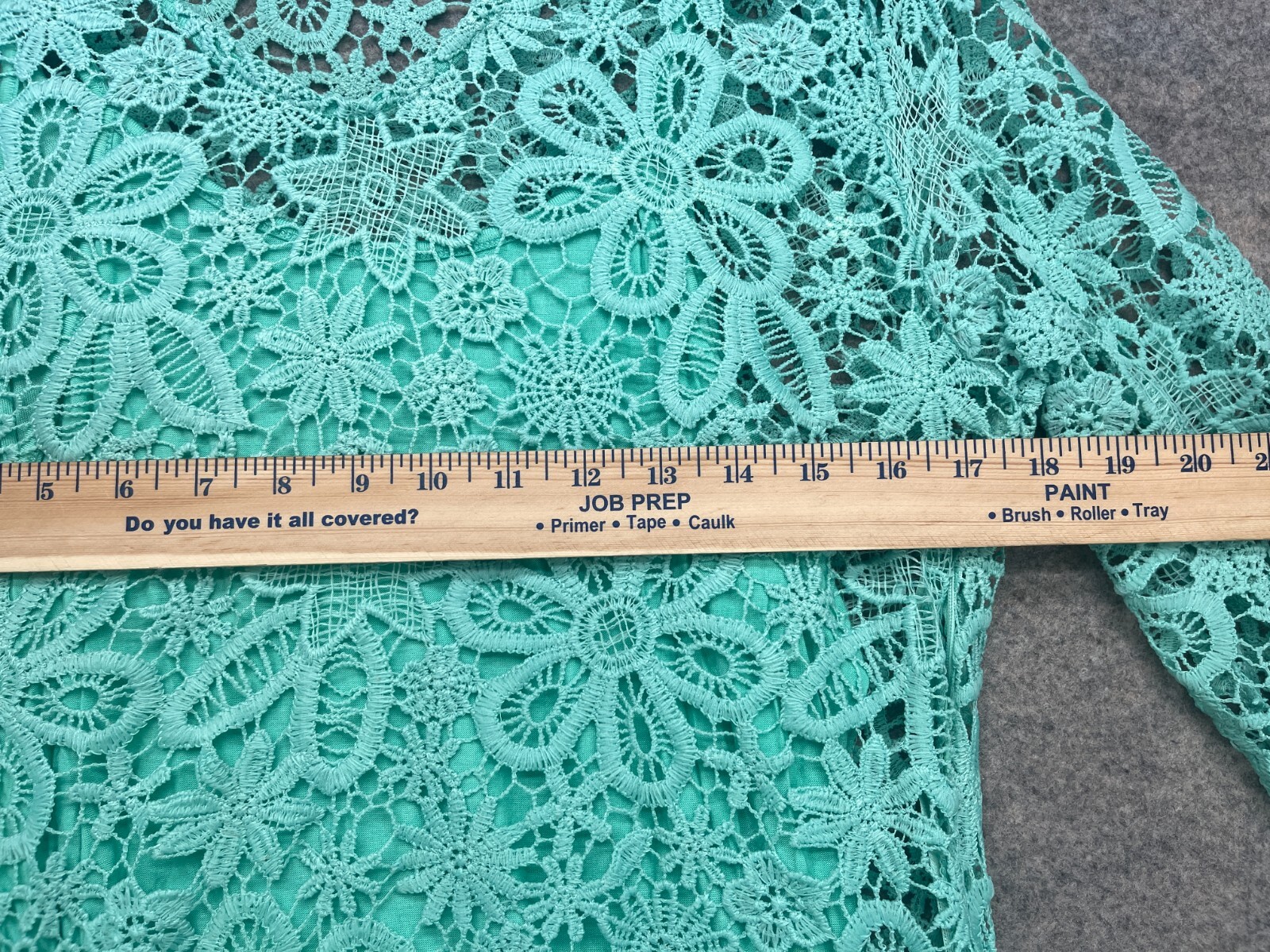 K Jordan Dress Size Large L Turquoise Blue Lace Crochet Layered Knee Length