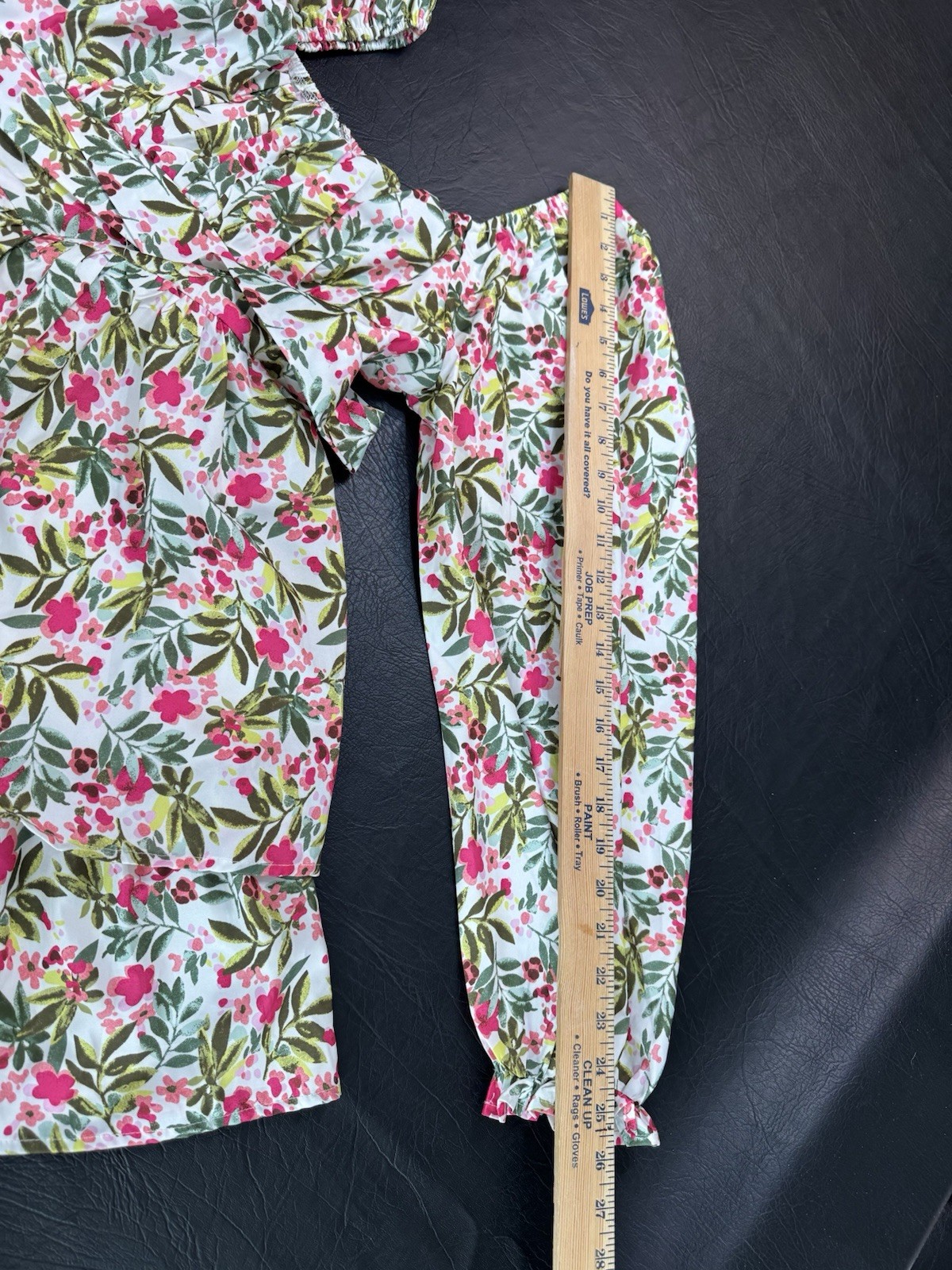 First Love by Lovelyn Floral Mini Dress Sz M Cottagecore Puff Sleeve Tie Back