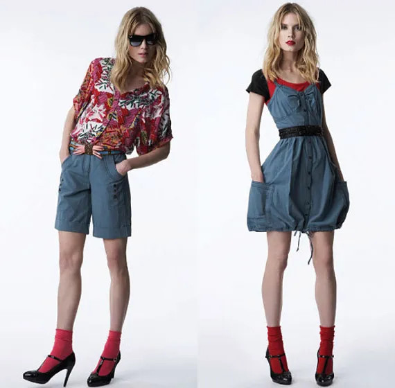 Zac Posen X Target Sleeveless V Neck Denim Chambray Dress Cargo Tie Waist Sz S