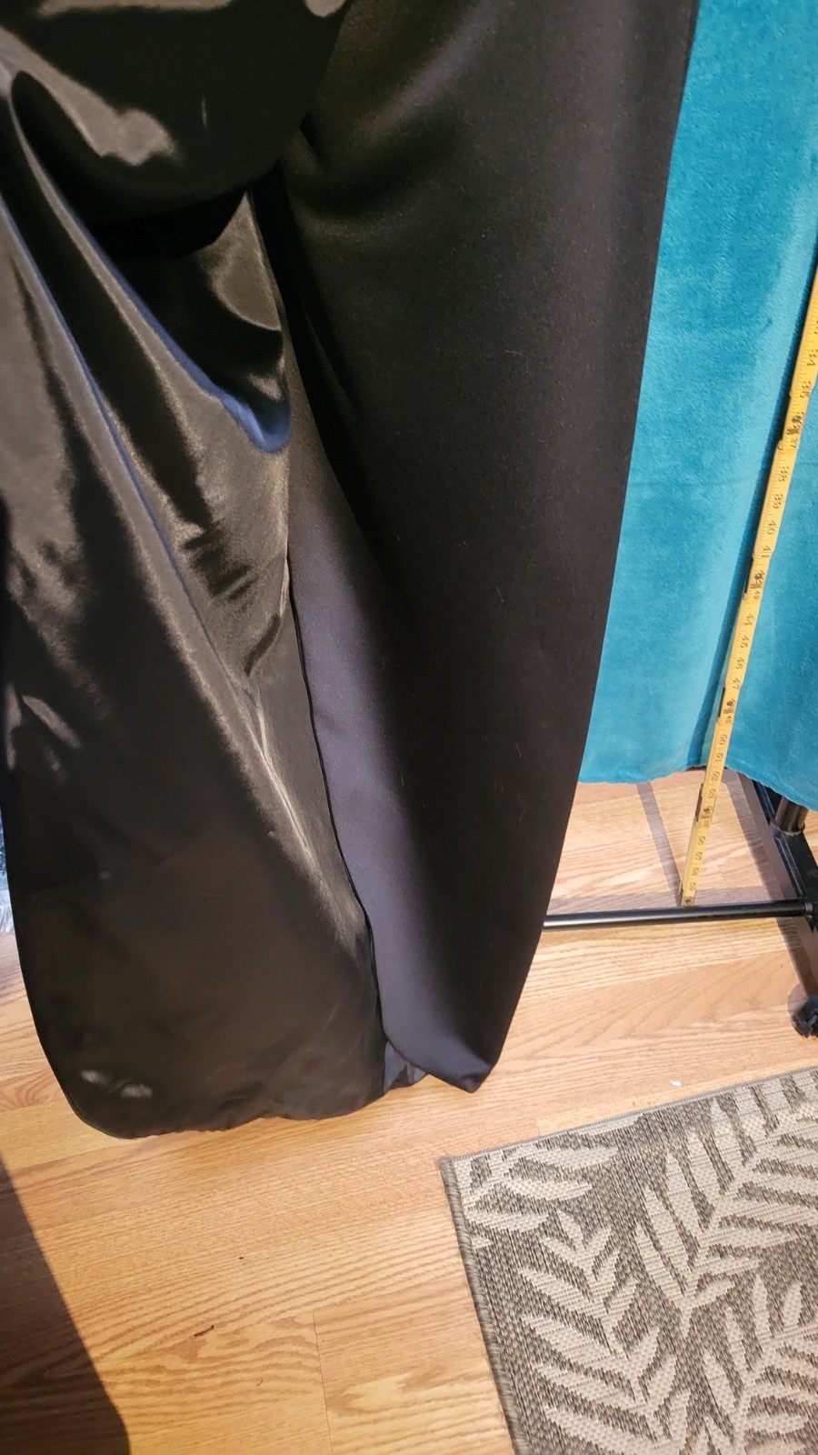 Victor Costa Small Black Strapless Sweetheart Satin Pleated Dress