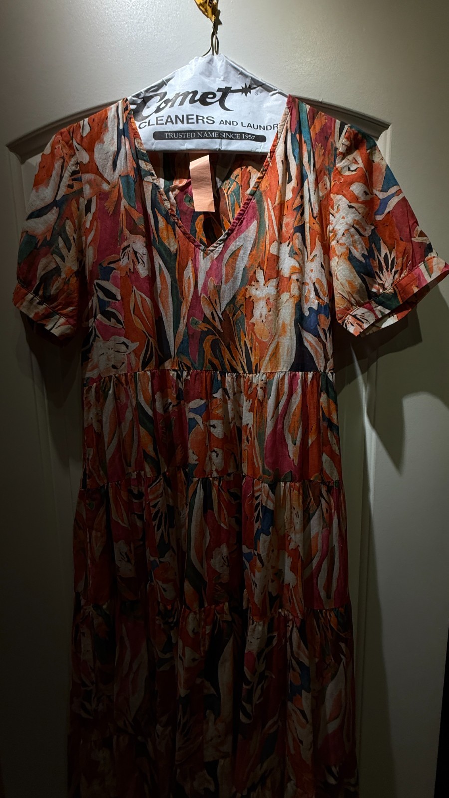 Peruvian Connection Solana Maxi Dress in Rouge, Size S, Excellent Condition