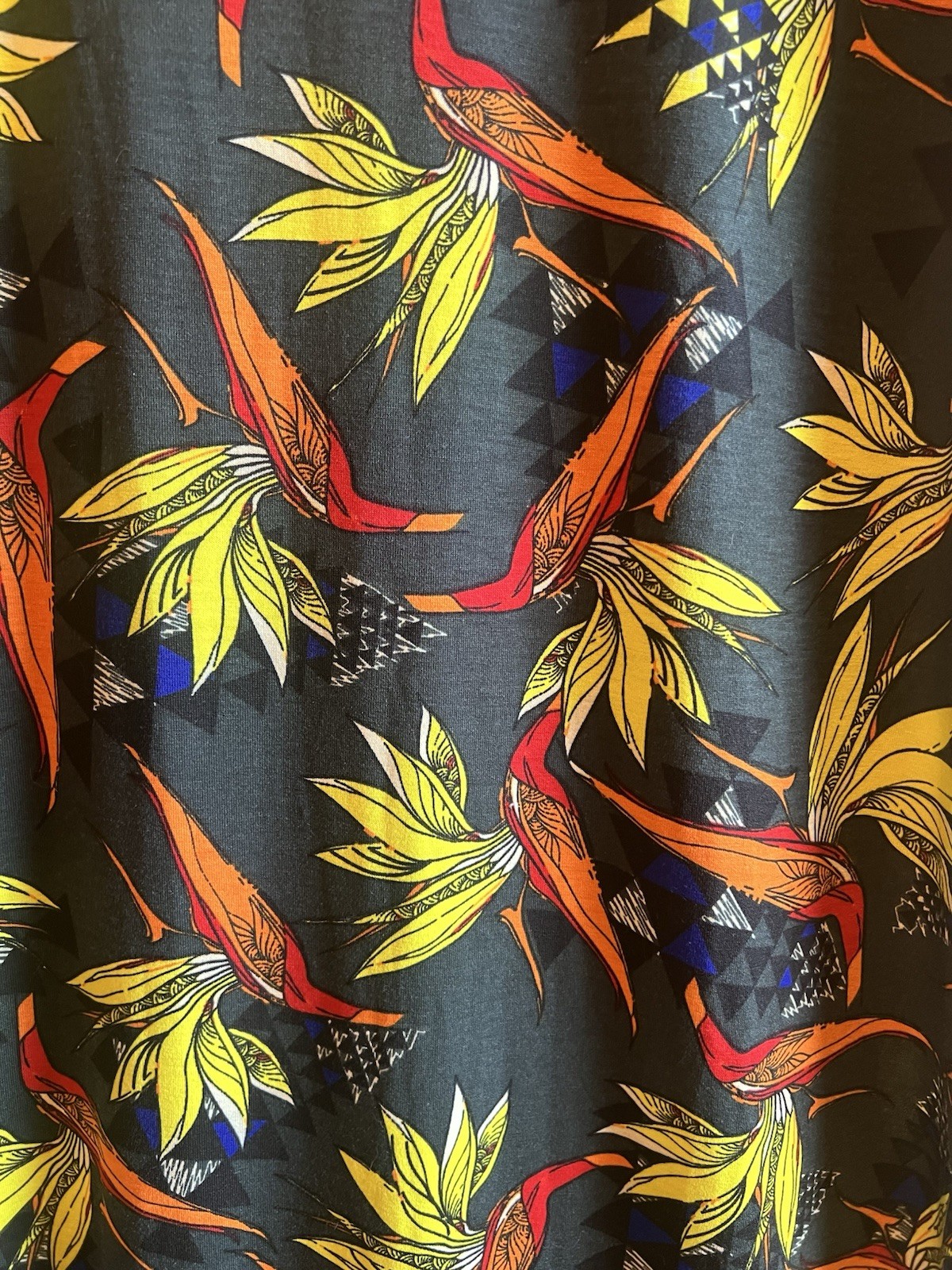 LuLaRoe Dani Multicolor Tropical Bird Print Maxi Tank Dress Size 2XL Summer Boho
