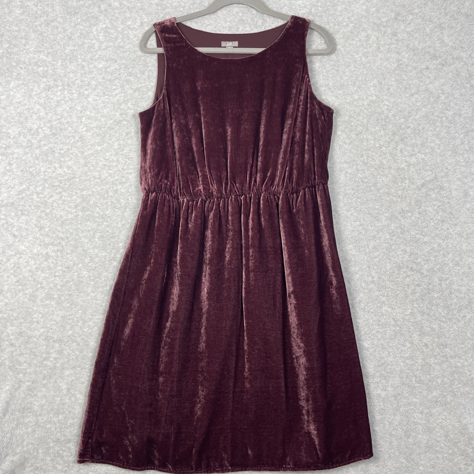 J.Jill Womens Velour Blouson Dress Size M Winterberry Purple Cocktail Party