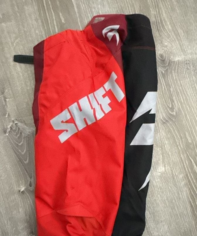 Shift Whit3 Label Motocross Pants Size 28 Black Red