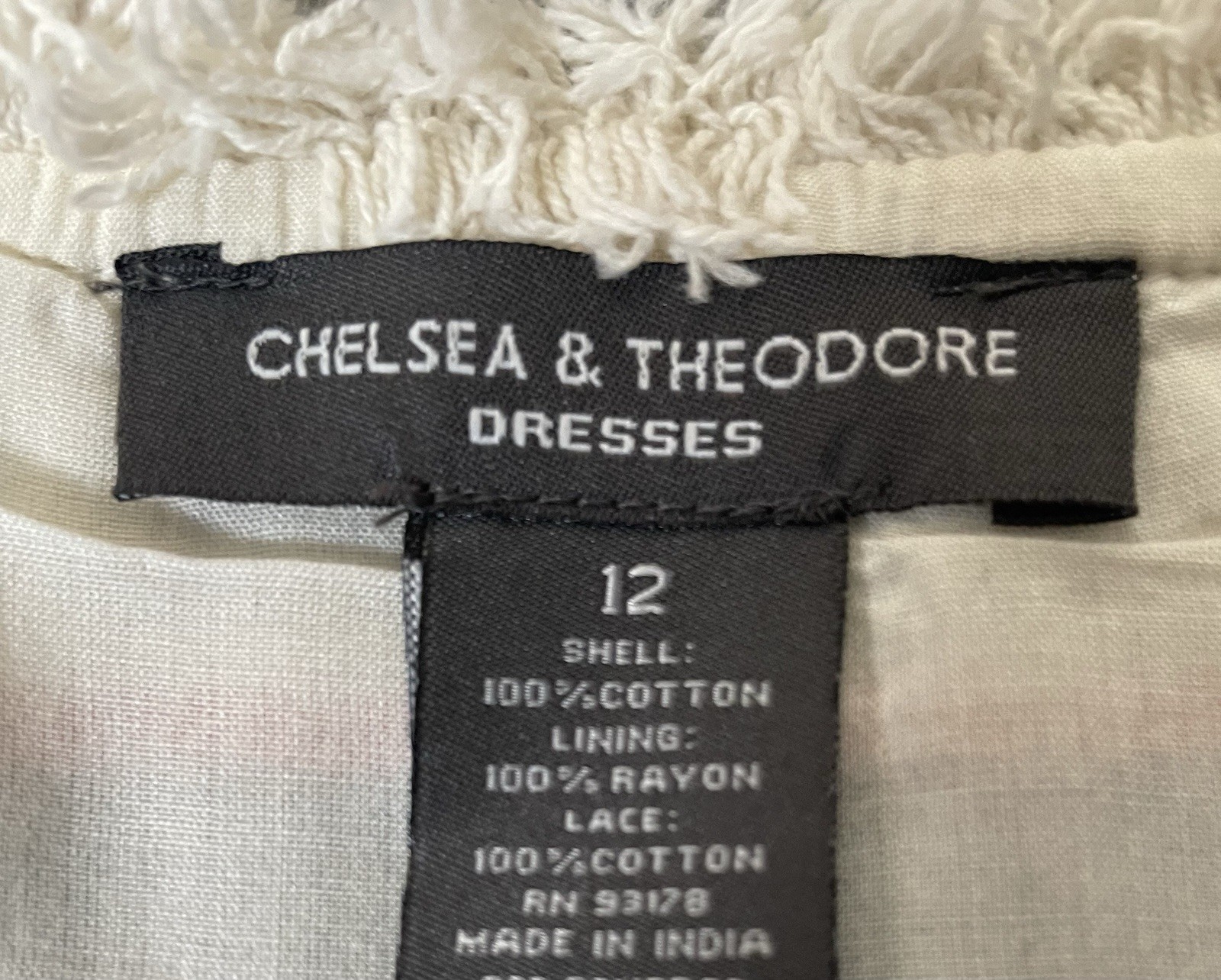 Chelsea & Theodore Striped Mini Dress Sz 12 Red Gray Fringed Hem Nautical Beach