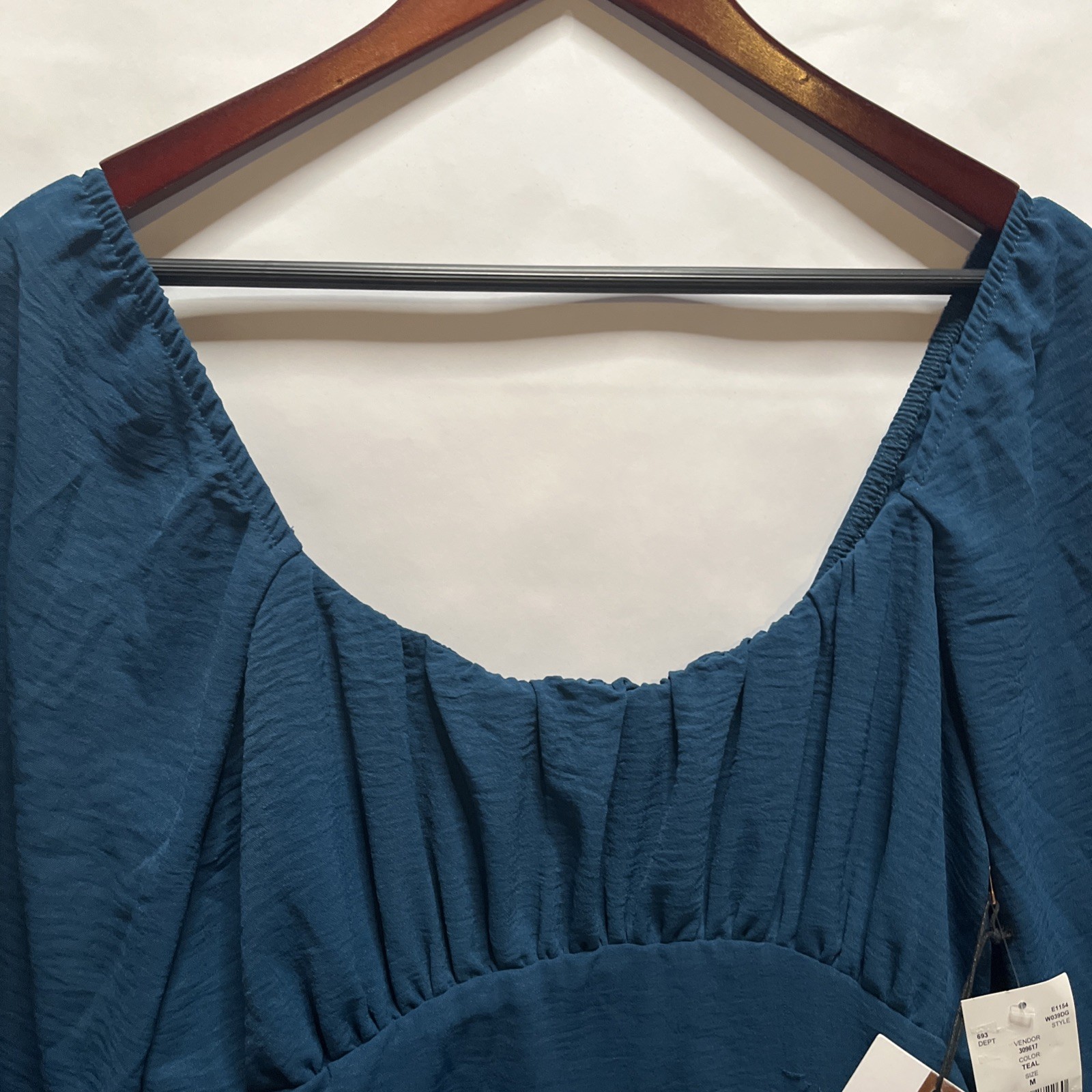 Originality Women’s Boot Barn Exclusive Solid Long Sleeve Mini Dress Teal Size M