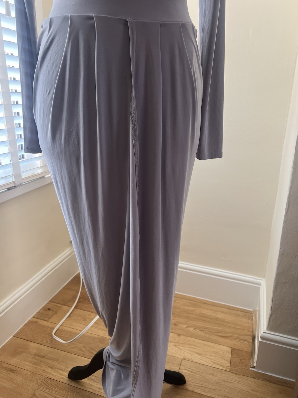 Grey Sexy Backless Party Open Slit Dress