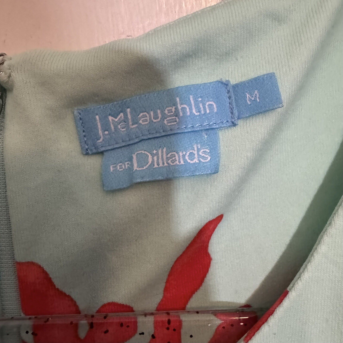 J. McLaughlin Size Medium Catalina Sophia Sheath Dress Aqua Coral Reef Vacation