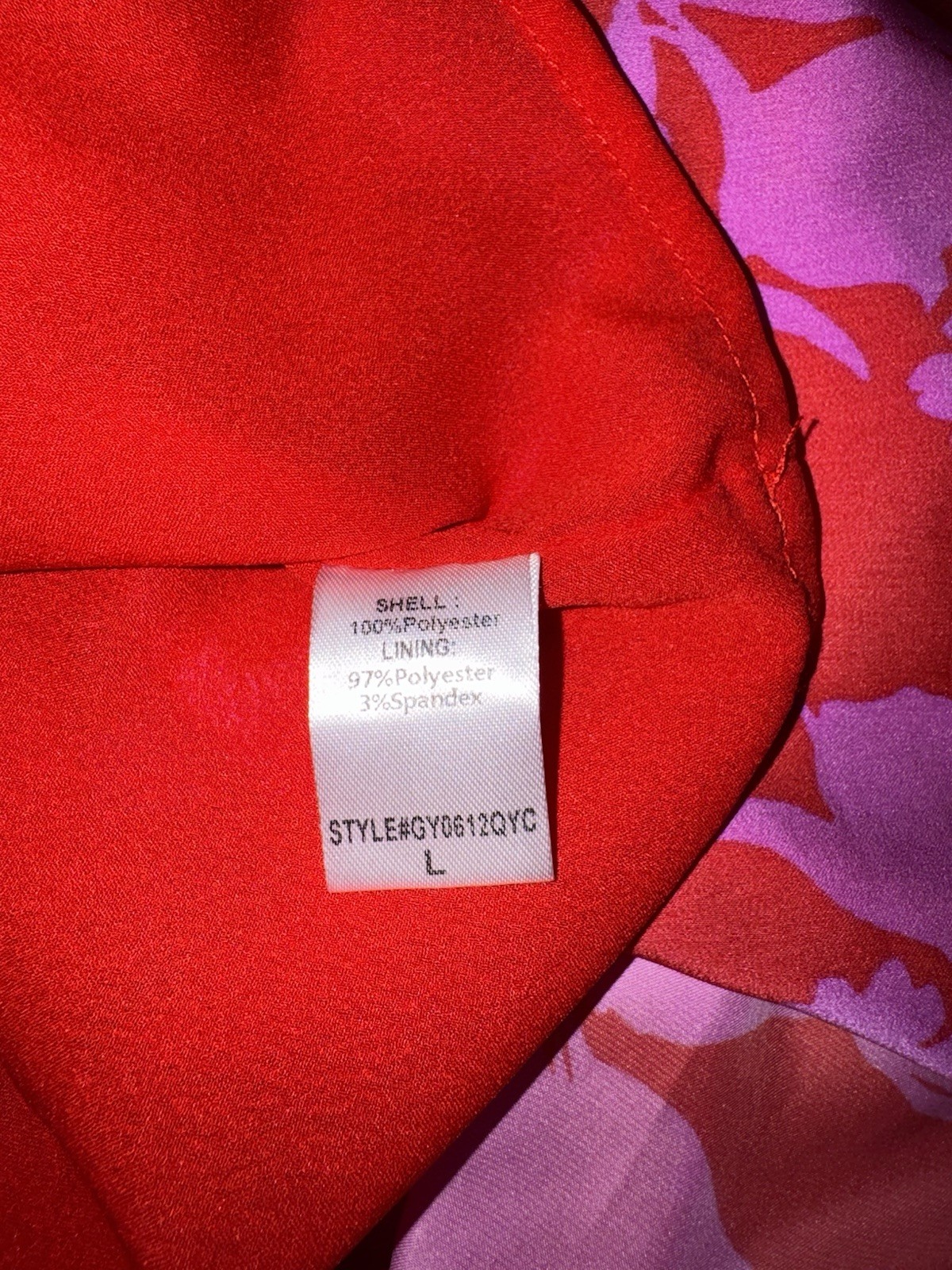 DO+BE One Shoulder Floral Midi Dress Pink Red Ruched Tulip Hem GY0612QYC Size L