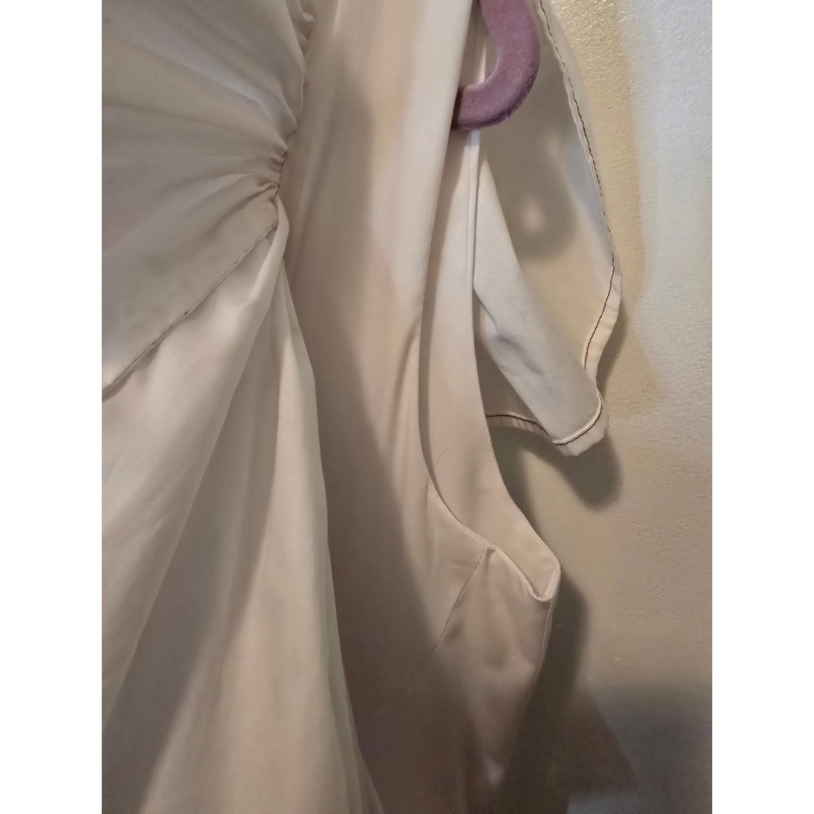 Yenny Bastida White Ruffle Sleeve Button Front Mini Dress Size 8 Handcrafted