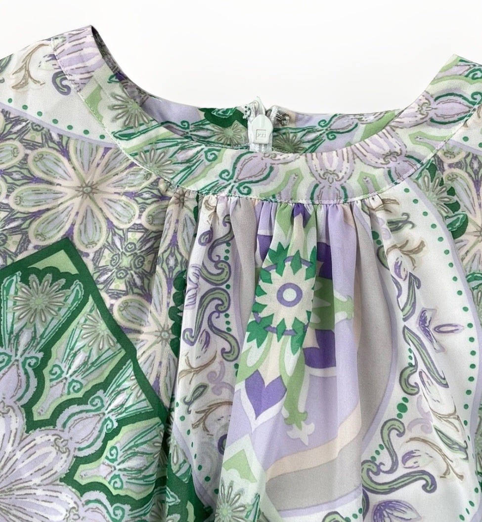 Eva Mendes For New York & Company Purple White Medallion Dress Size S Lined