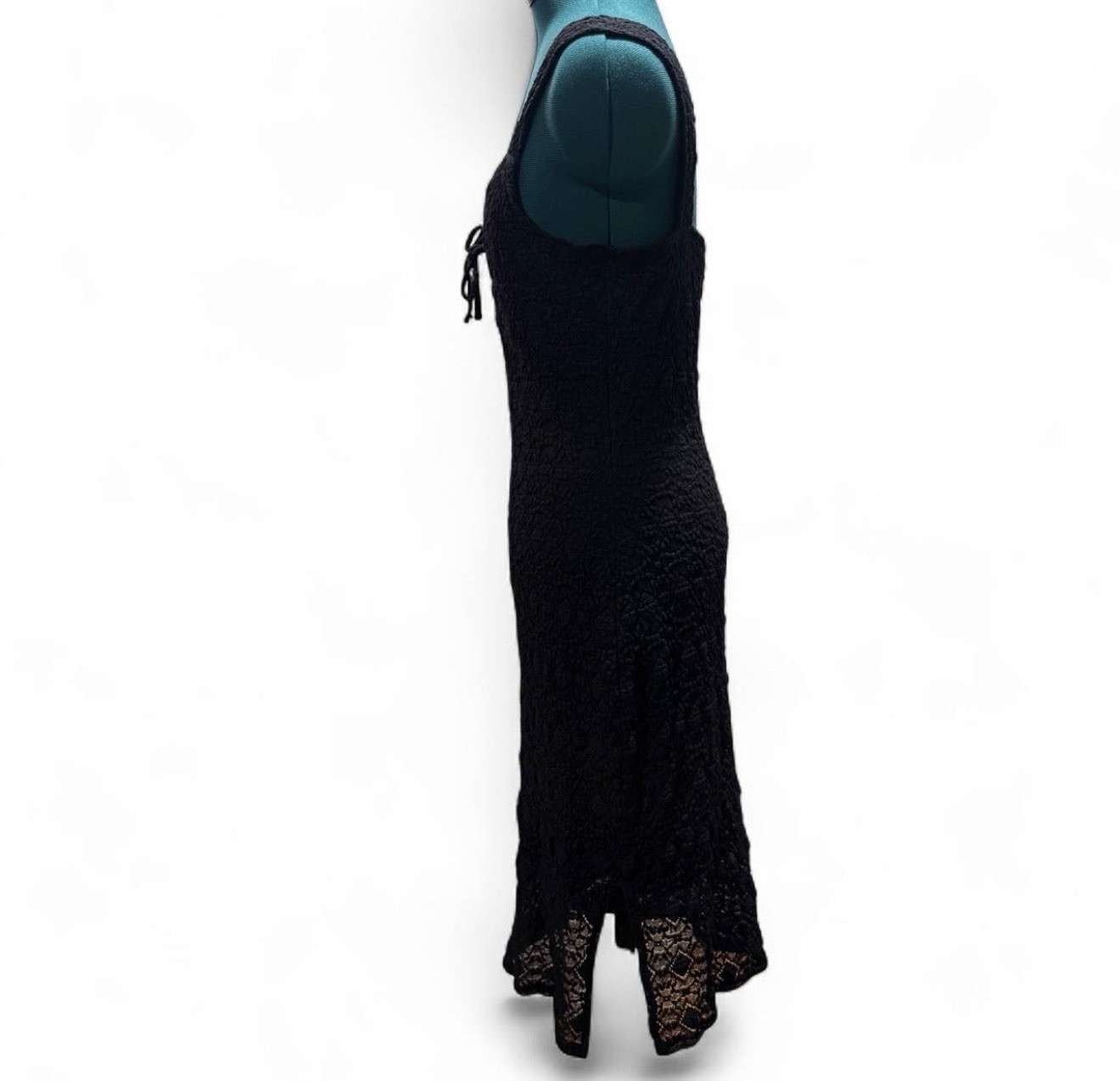 Derek Heart Women’s Black Solid Sweetheart Sleeveless Lace Sheath Dress XL