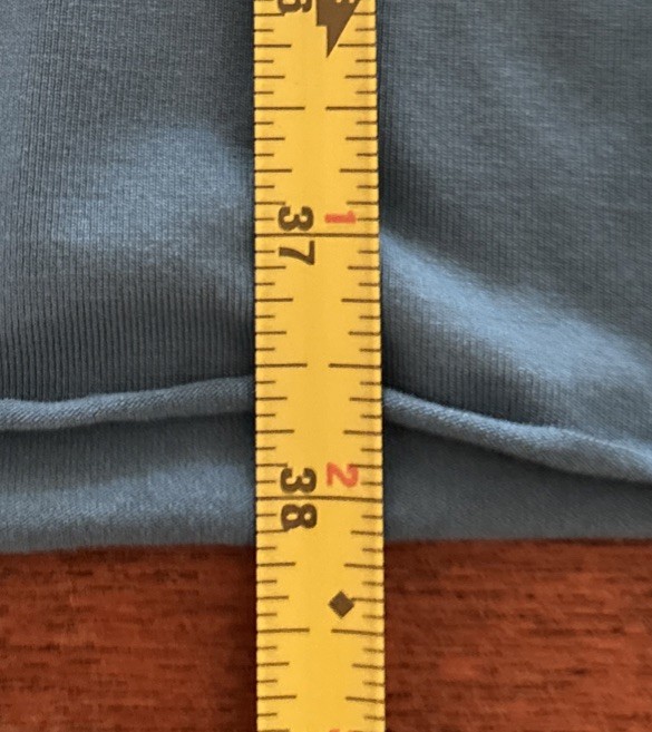 Ruby Jane Chloe Jersey Dress Sz L Pockets Fiji Blue Cowl Lagenlook USA Excellent