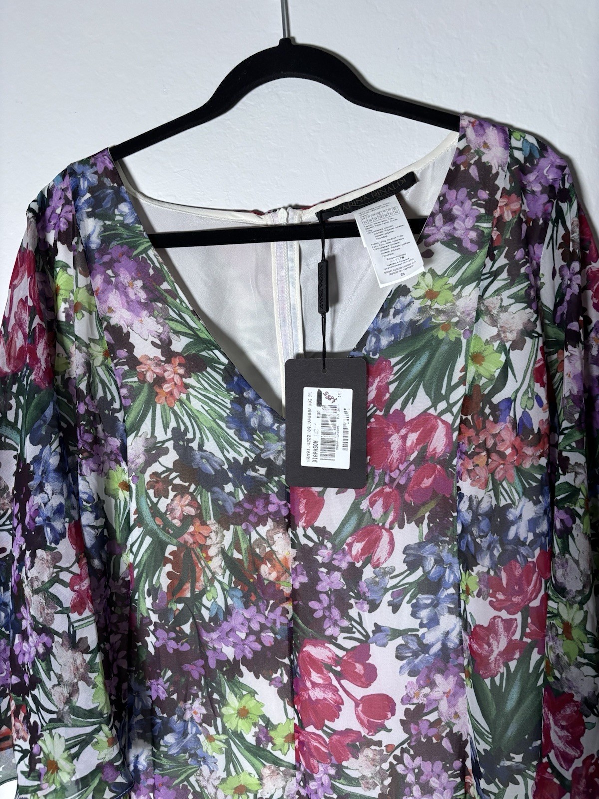 Marina Rinaldi Floral Short Sleeve Midi Dress NWT Size US 24W $885 NEW