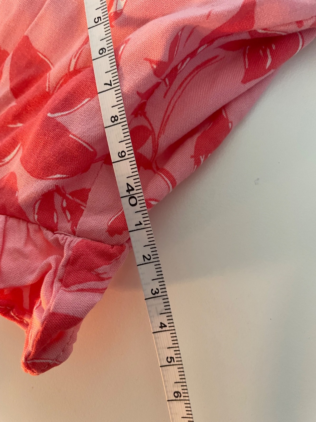 ALL ABOUT MAY Dress Size 6 Ruffle Pink Red Mini Tie V Neck Casual Party Travel