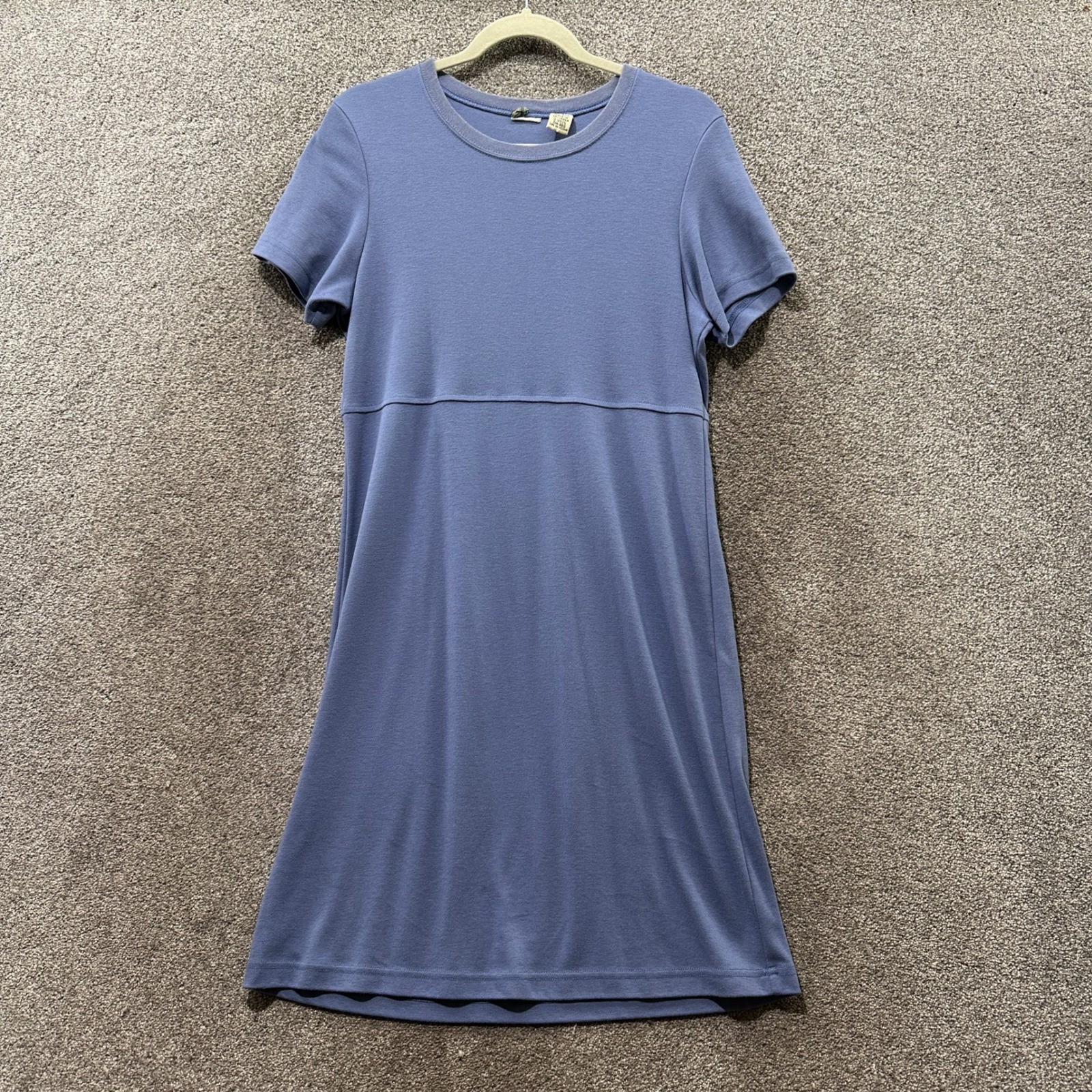 LL Bean T-Shirt Dress Women Small Blue Cotton Casual Minimalist Everyday Comfort