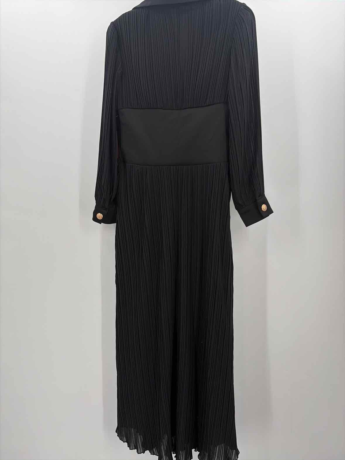 Pre-Owned Like My Choice Black Size Small Maxi Long Sleeve Dress
