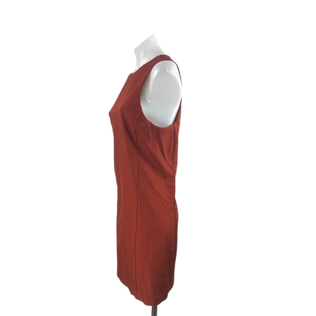 Banana Republic Orange Brown Sleeveless Mini Tank A-Line Shift Sheath Dress 12