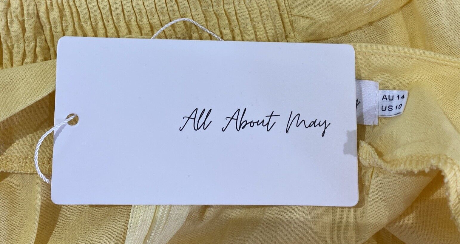 All About May – Maxton Midi Dress – Yellow – Size 14 BNWT (from Gingham & Heels)