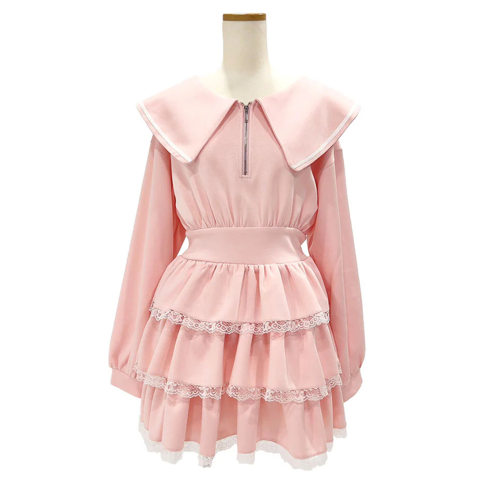 Thanksgiving Sale Target Half Zip Tiered Ruffled Mini Dress Jirai New