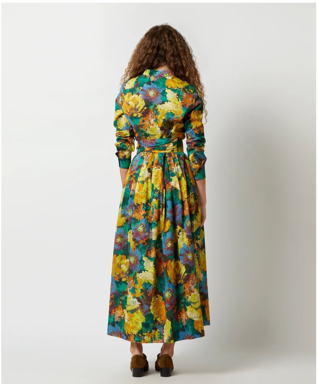 Ann Mashburn S Multi Artists Bouquet Liberty Classic Shirtwaist Maxi Dress NEW