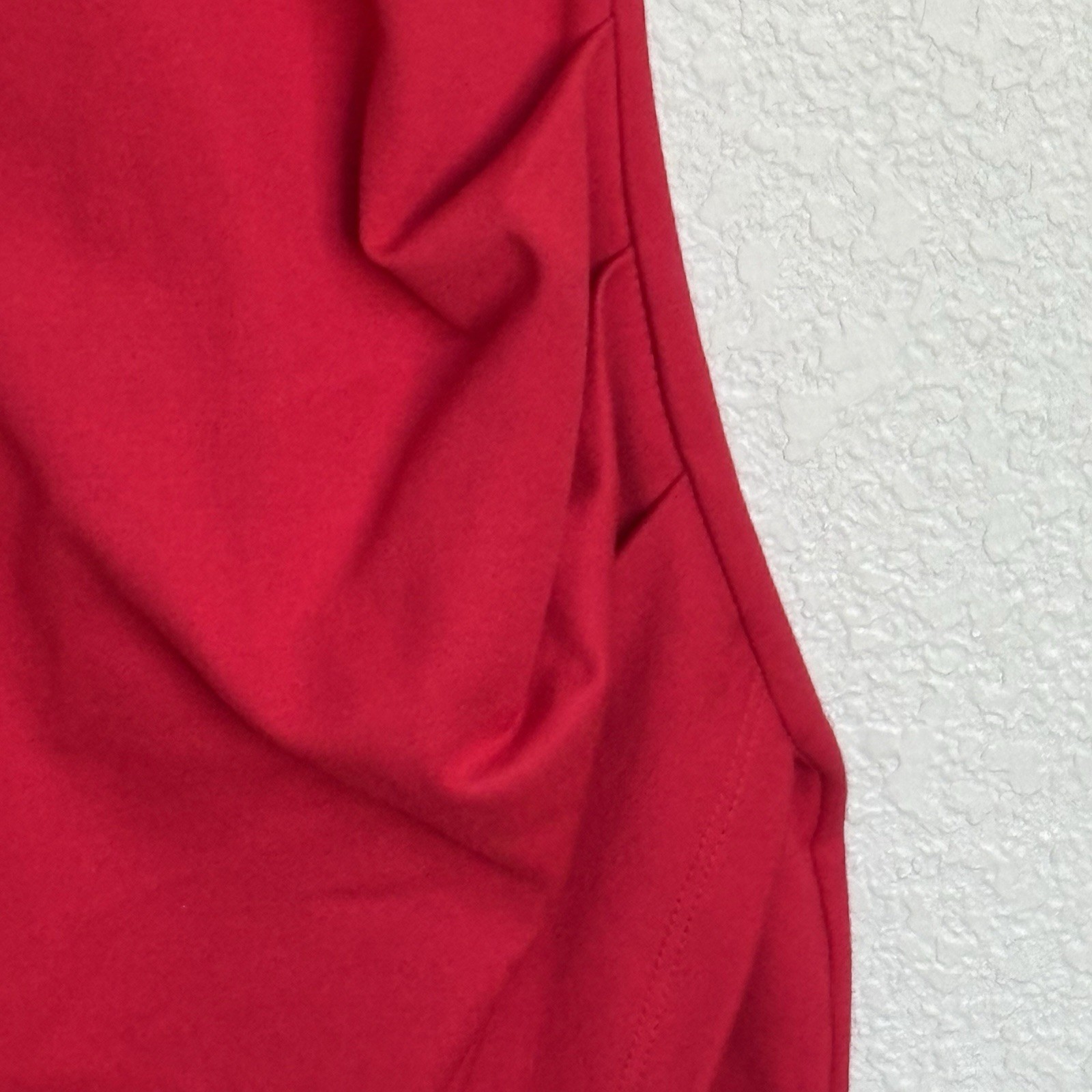 Lulus Cocktail Hour Red Wrap Bodycon Dress Ruched Size Medium Party Bold
