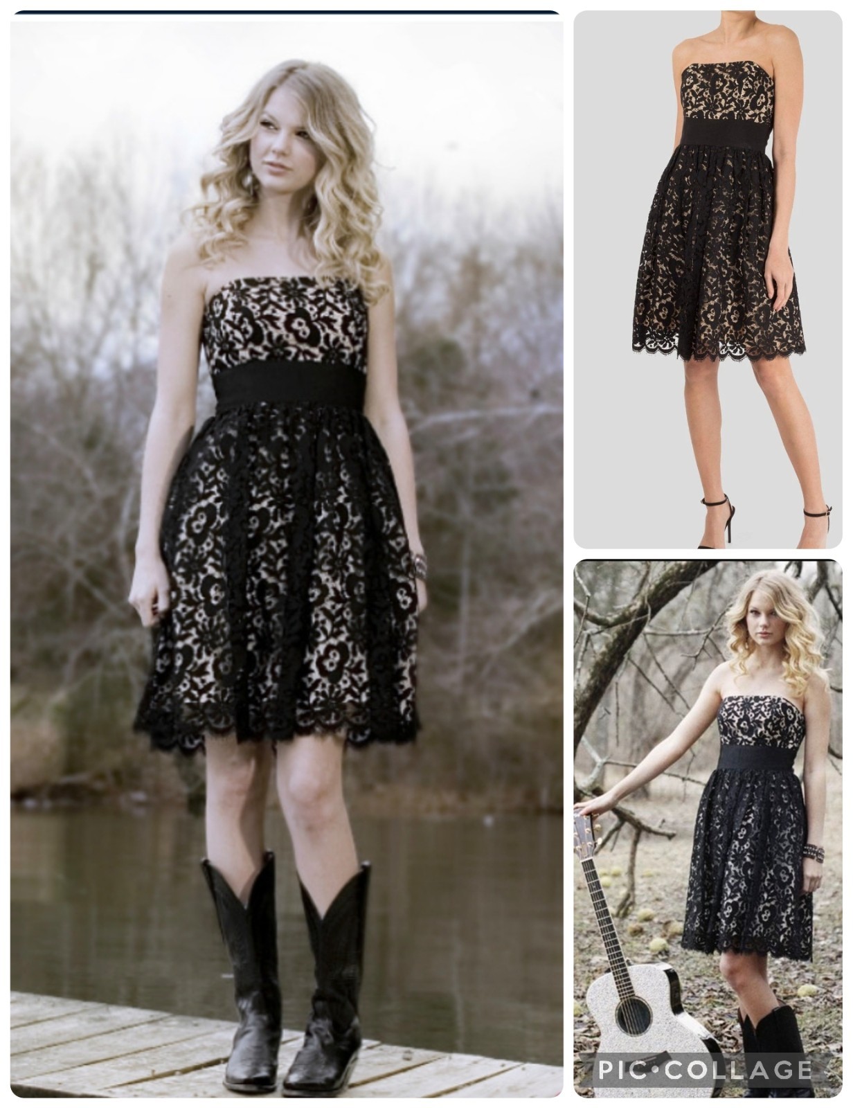 Milly New York Dress lace strapless uk 6 us2 Aso Taylor Swift Rrp £345