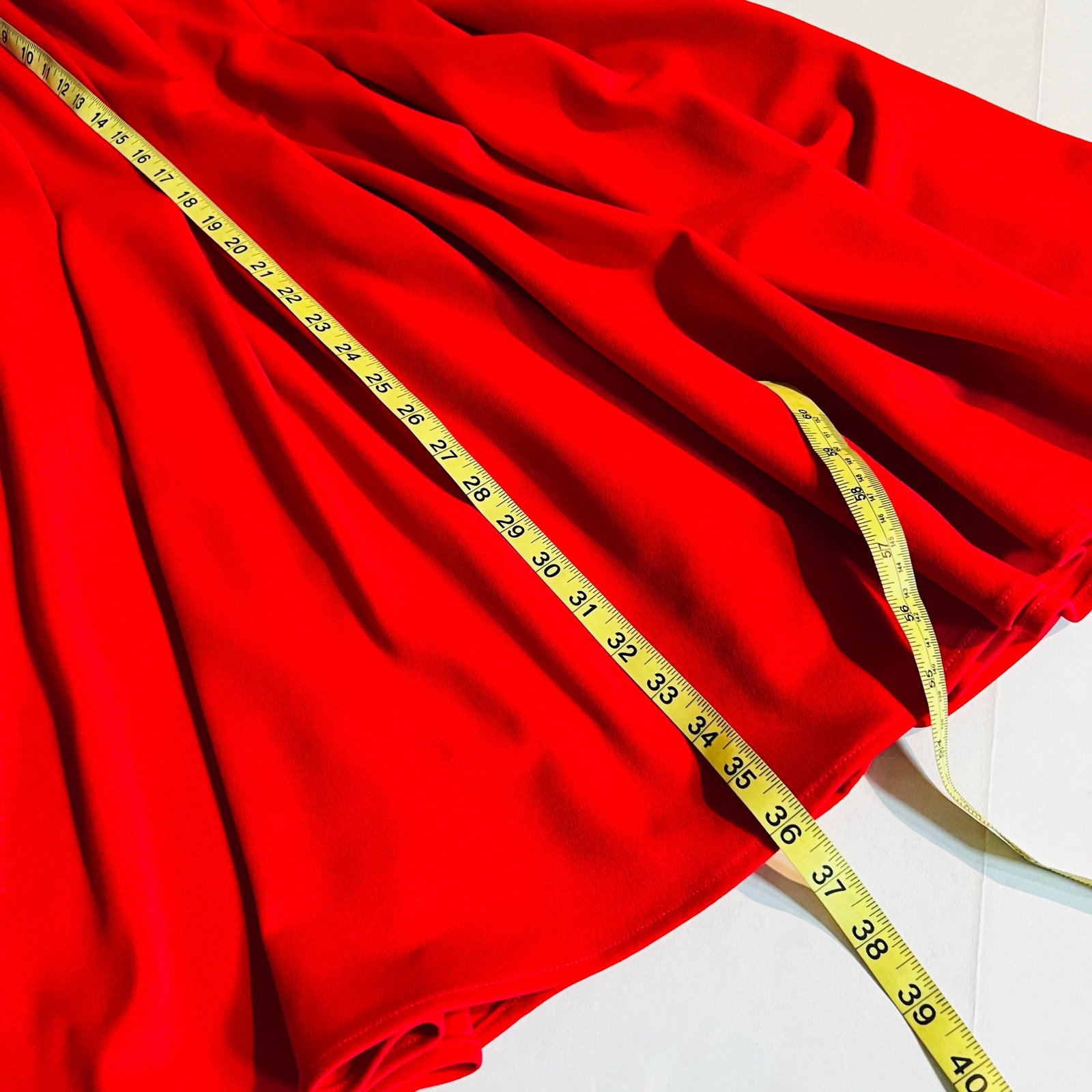 Julia Jordan Cap Sleeve Inverted Pleated Dress Size 4 Red