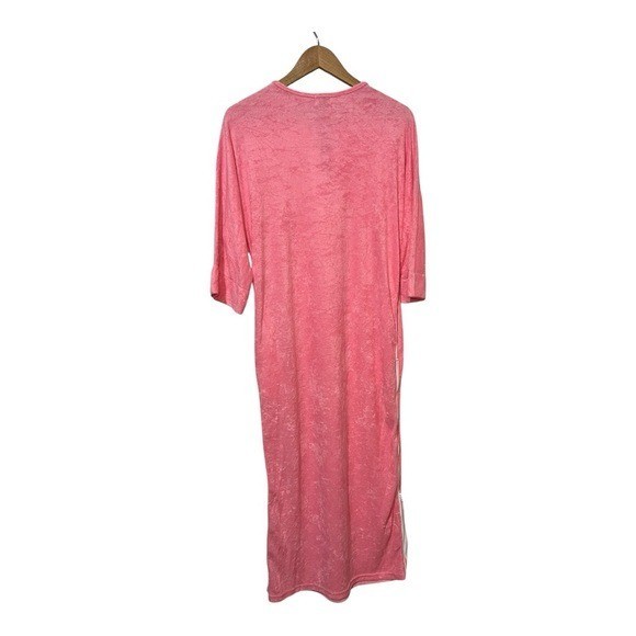 Blank Terry Maxi Robe Dress XS Pink Modest New Beach Ocean Pool Resort Vacation