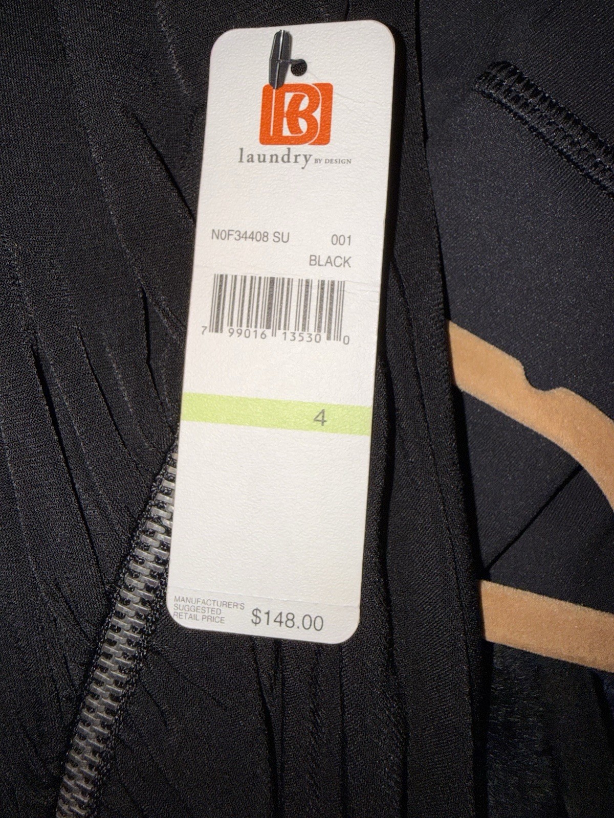 Laundry by design Asymmetrical Zipper Gray & Black Knit Mini Club dress NWT 148$