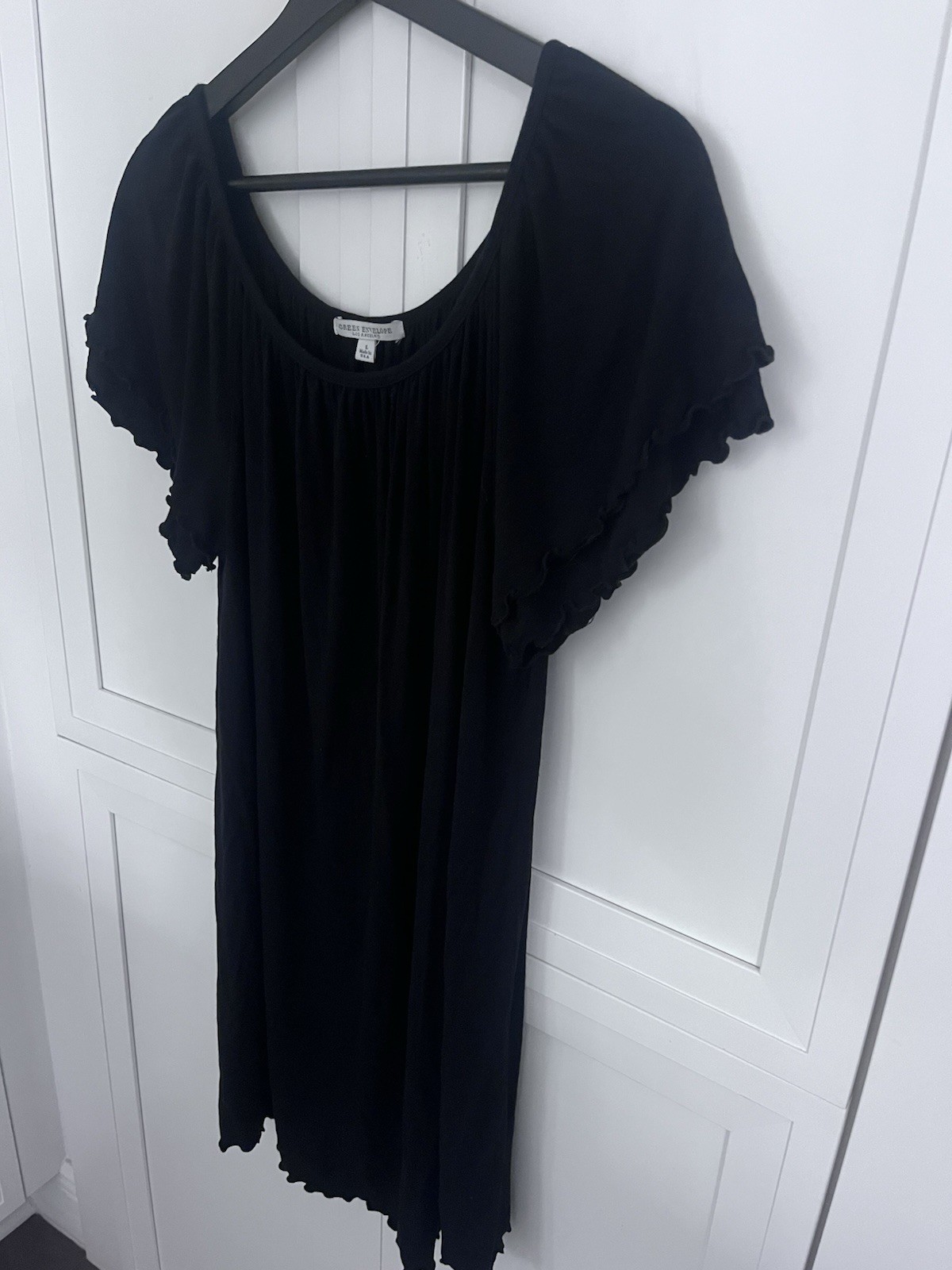 Green Envelope Los Angeles Flowy Black Dress Size Large