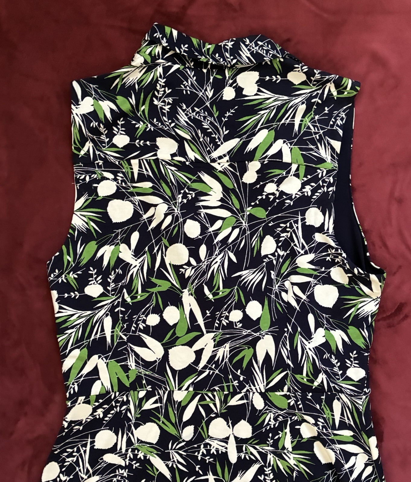 Hobbs London Nadia Sleeveless Jersey Midi Dress Collared Faux Wrap Stretchy 8