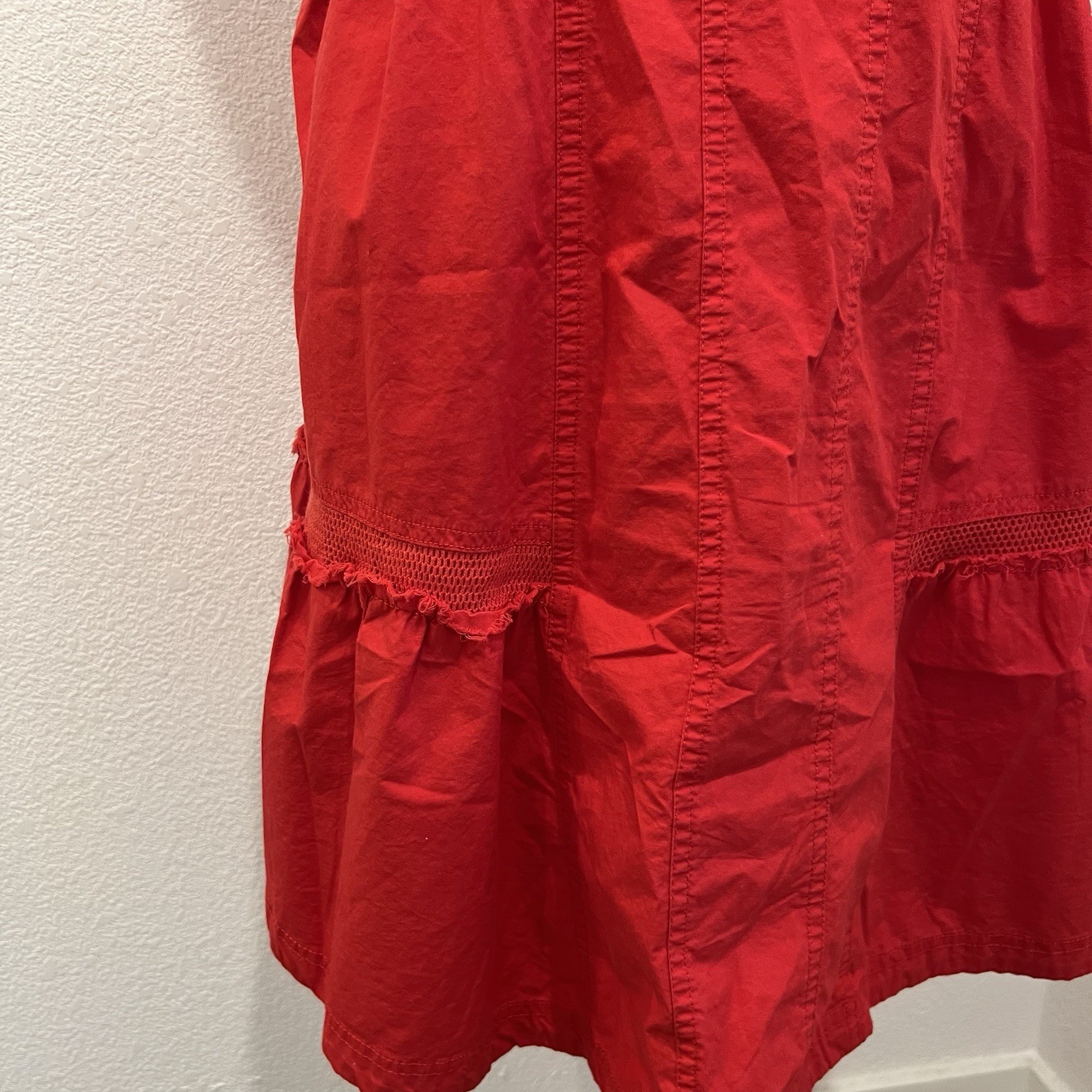 Daily Practice Anthropologie Trek Utility Mini Dress Red Size S