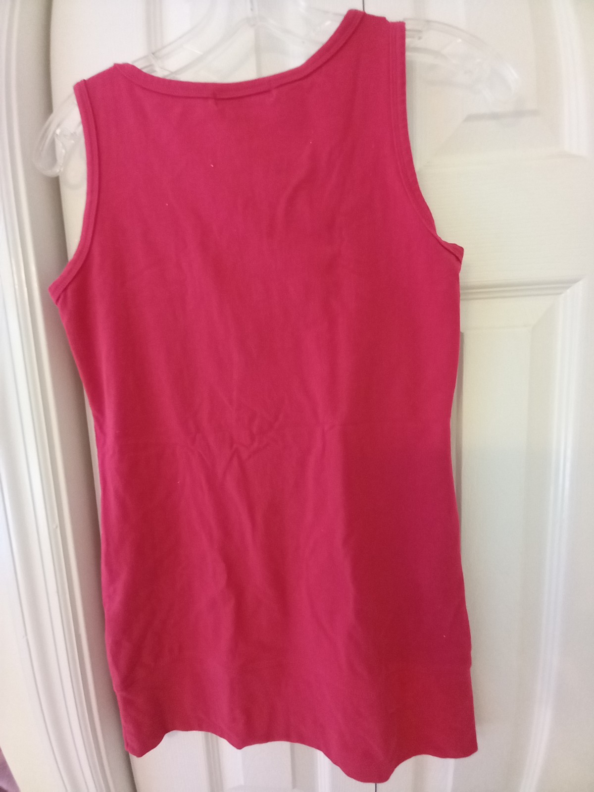 Moxeay S SEXY red scoop neck cami/mini dress wide hem 100% cotton