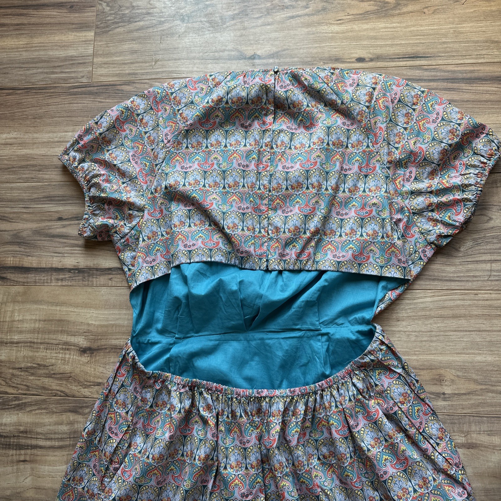 J. Crew Side Cutout Cotton Dress Liberty® Giorgia Duke Print Size 22 EUC
