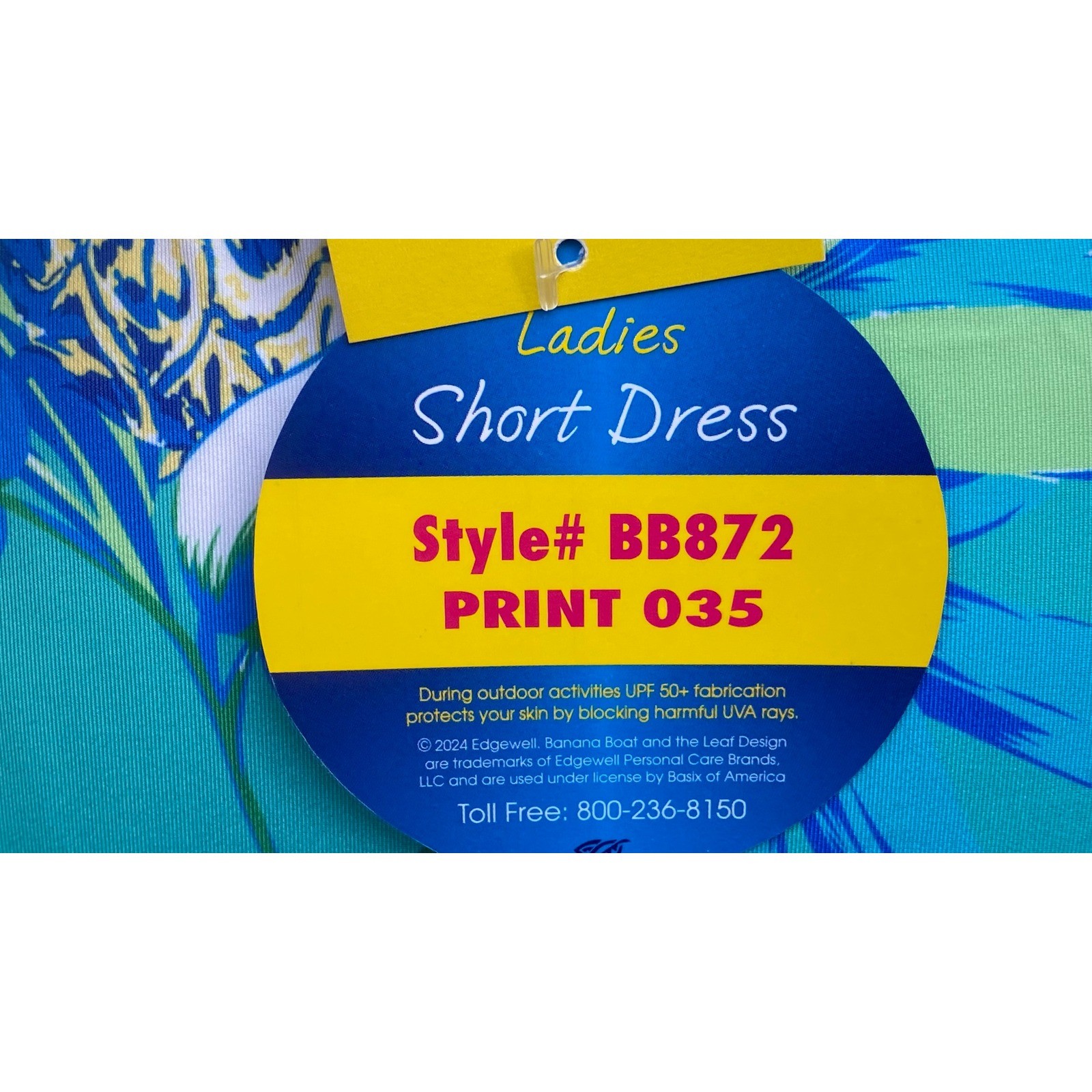 Banana Boat Sundress Size Medium New With Tags Aqua Pineapple Tank Dress UPF 50+