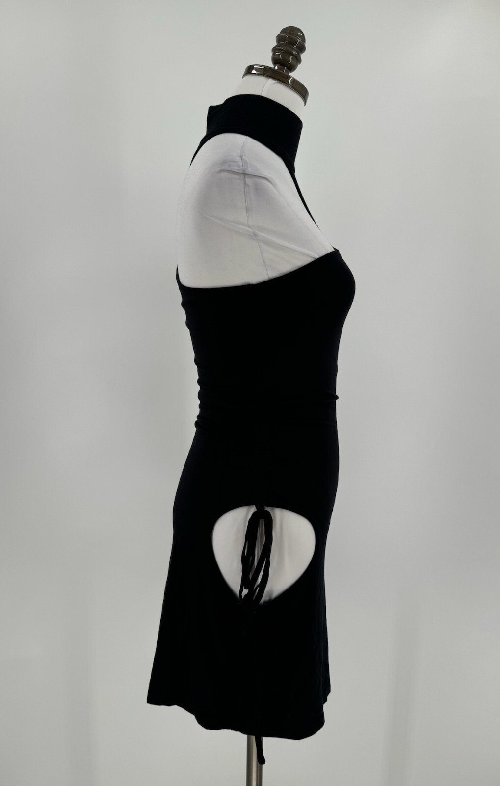 I AM GIA Black Single Shoulder Cut Out Mini Lara Dress Sz M NWT