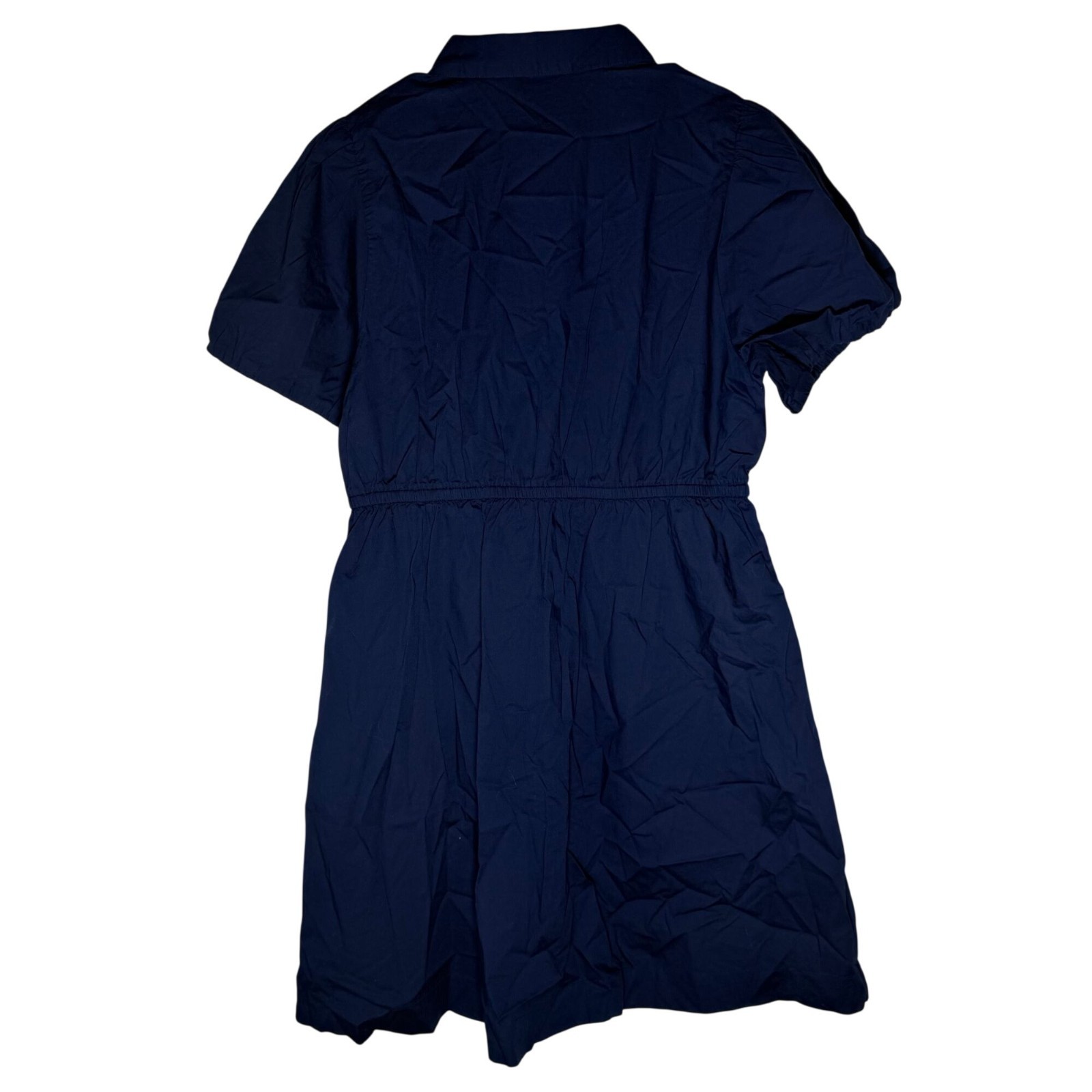 J. Crew Factory Short Sleeve Collared Mini Dress Navy Blue Size 8 NWT CA432