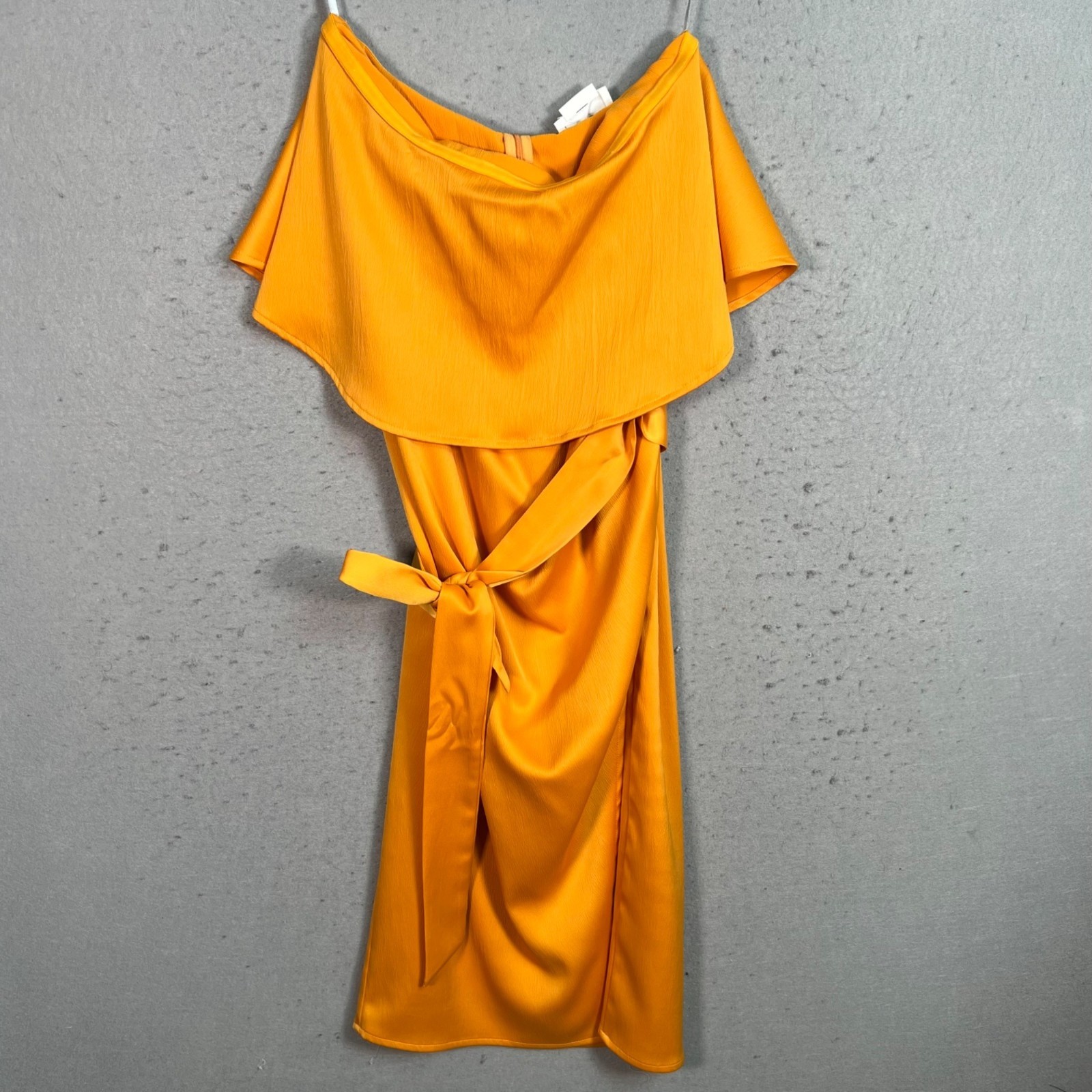 Lovers + Friends Womens Size XS Off-Shoulder Orange Wrap Dress
