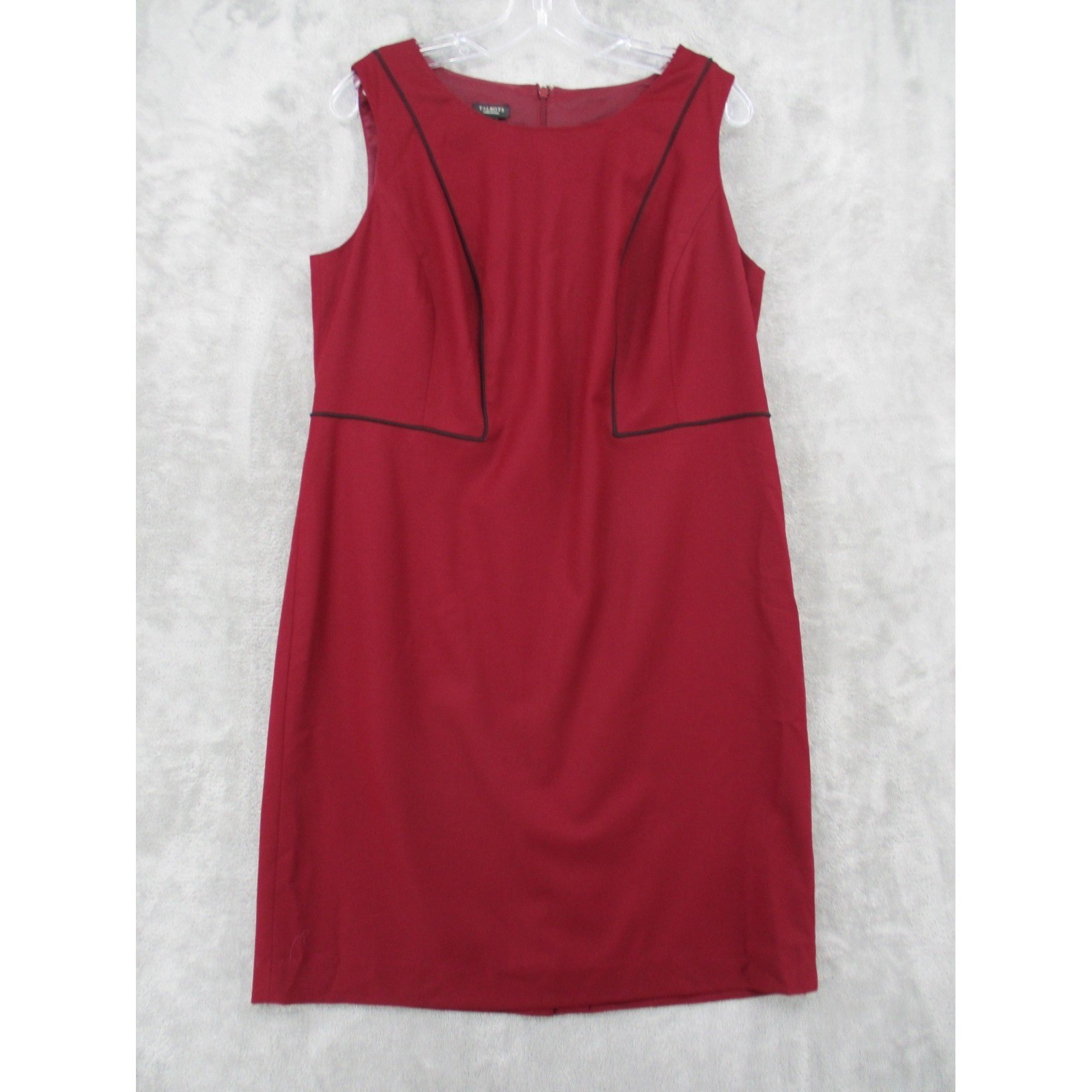 Talbots Dress 12W Petite Wool Sheath Career All Season Lightweight Lined Maroon
