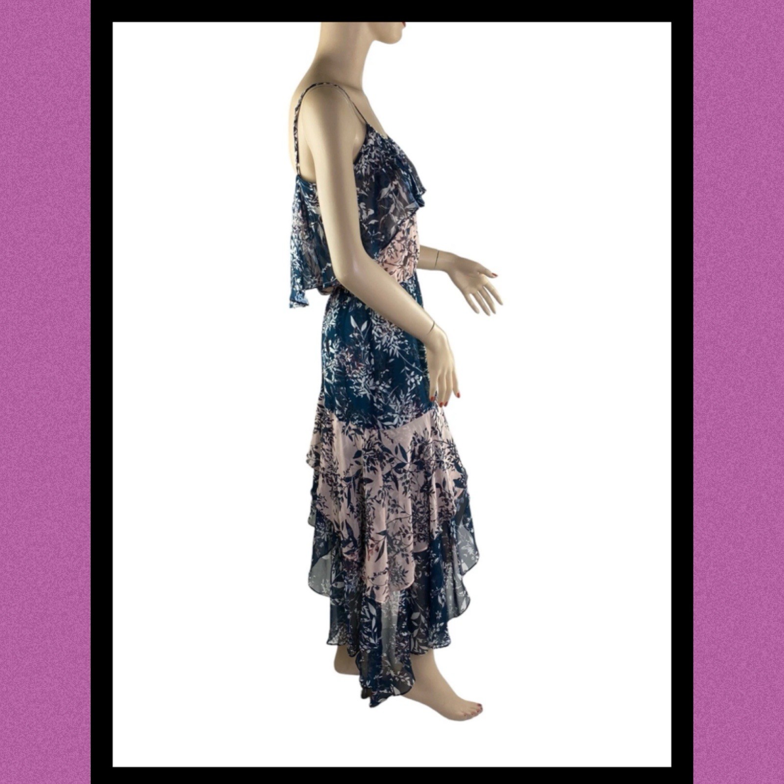 NWT $348 PARKER Silk Dress Boho Chic Festival Coquette Midi to Maxi XS