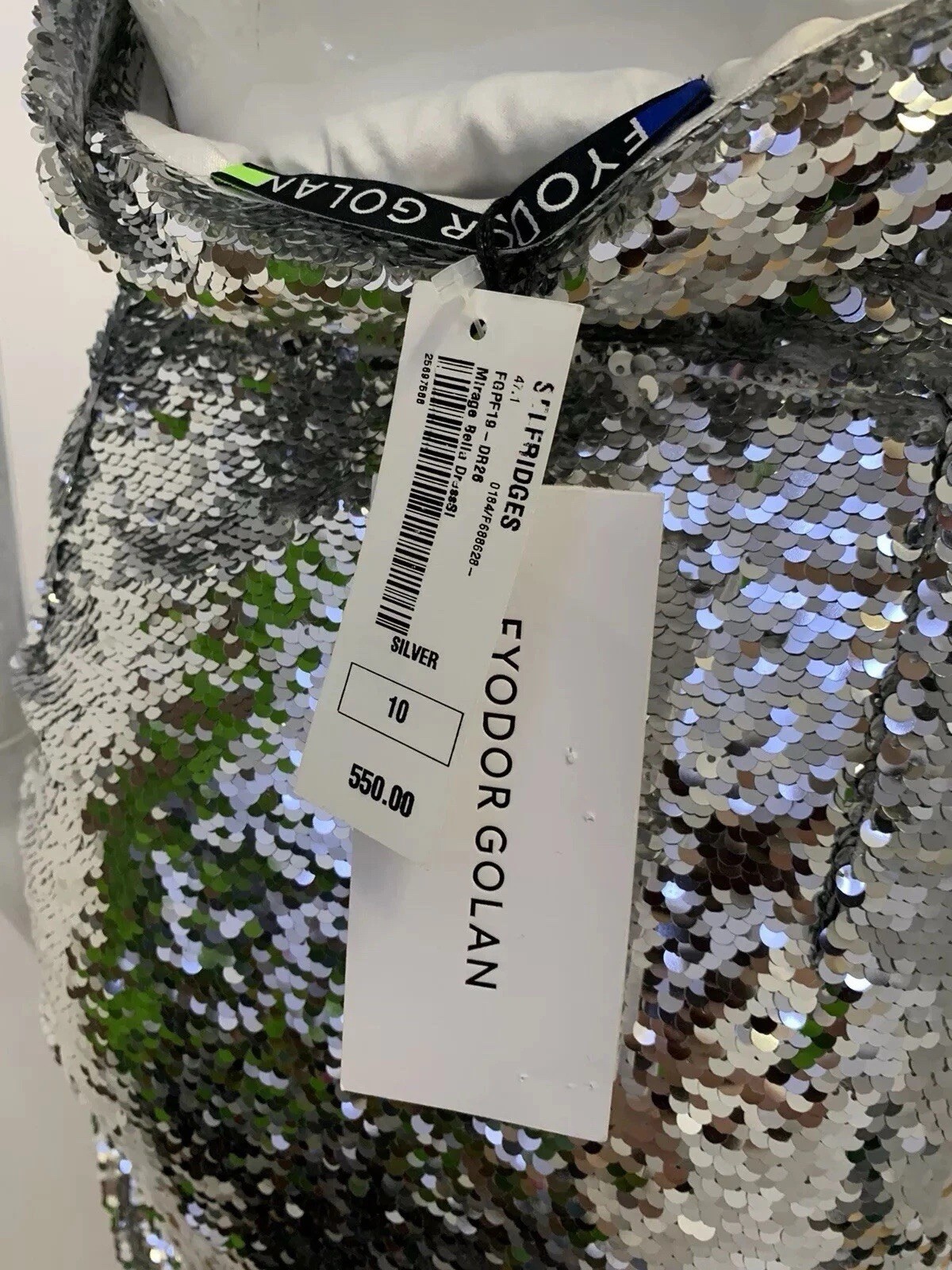 FYODOR GOLAN UNIQUE Performance Sequins Dress Size UK 10 RRP £550 NEW