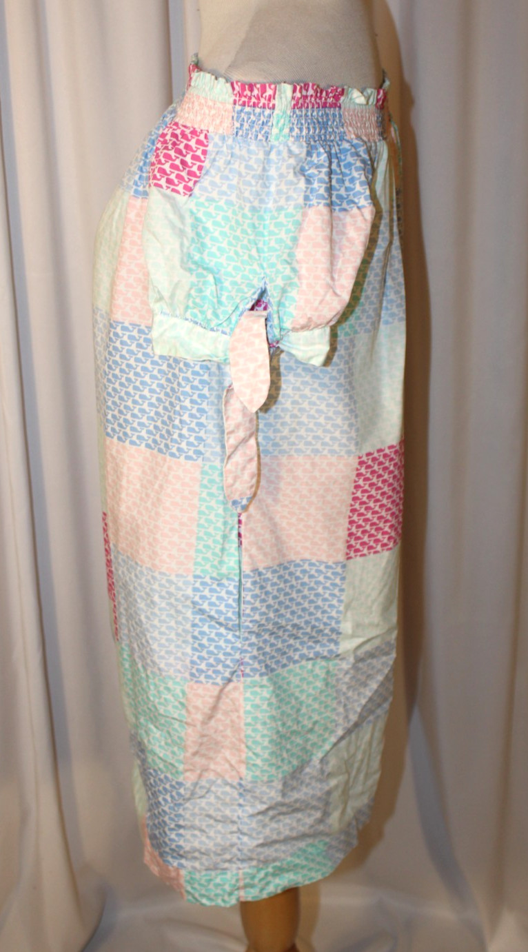 Vineyard Vines x Target Whale Patchwork Print Off the Shoulder Mini Dress SMALL