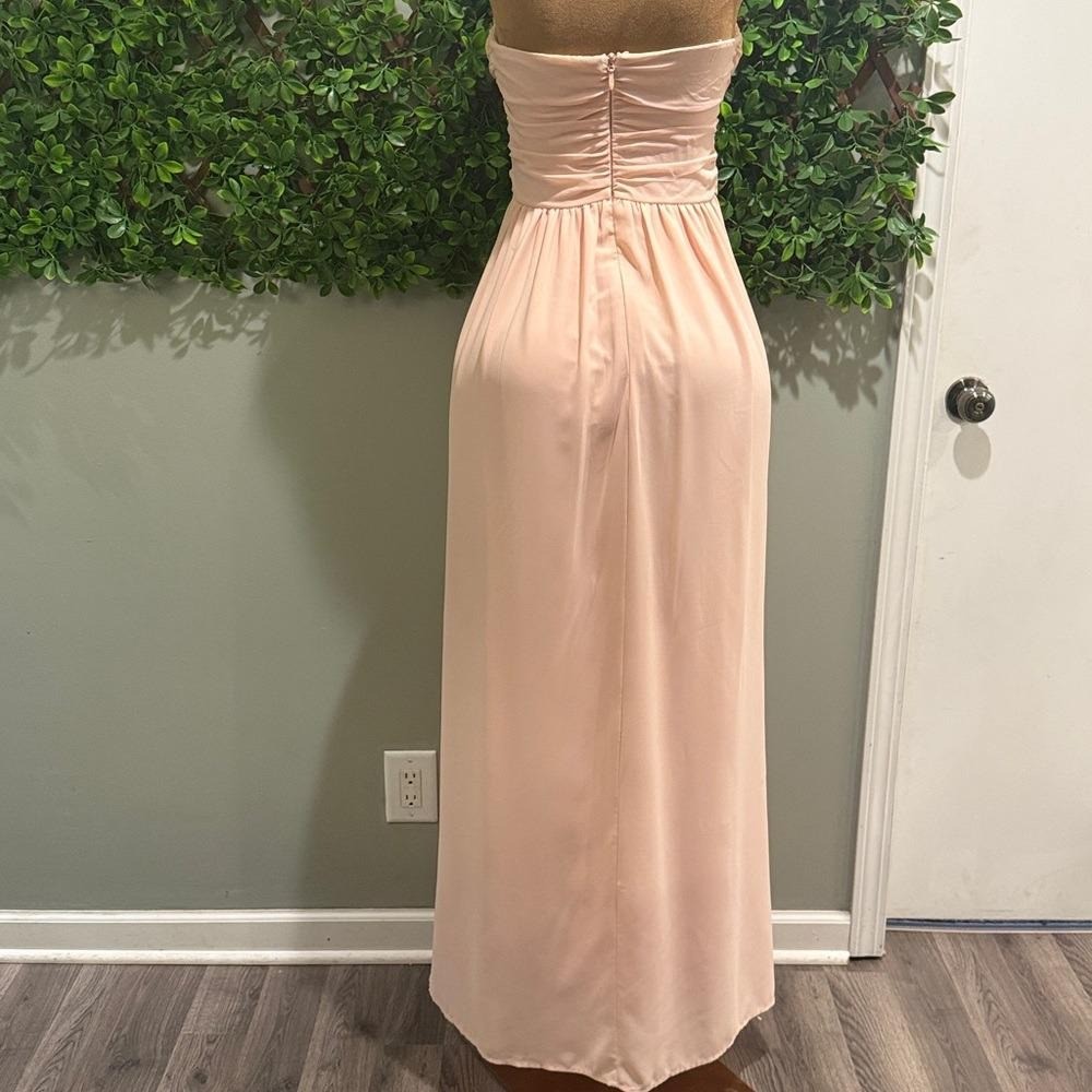 Moonlight Serenade Peach Strapless Dress