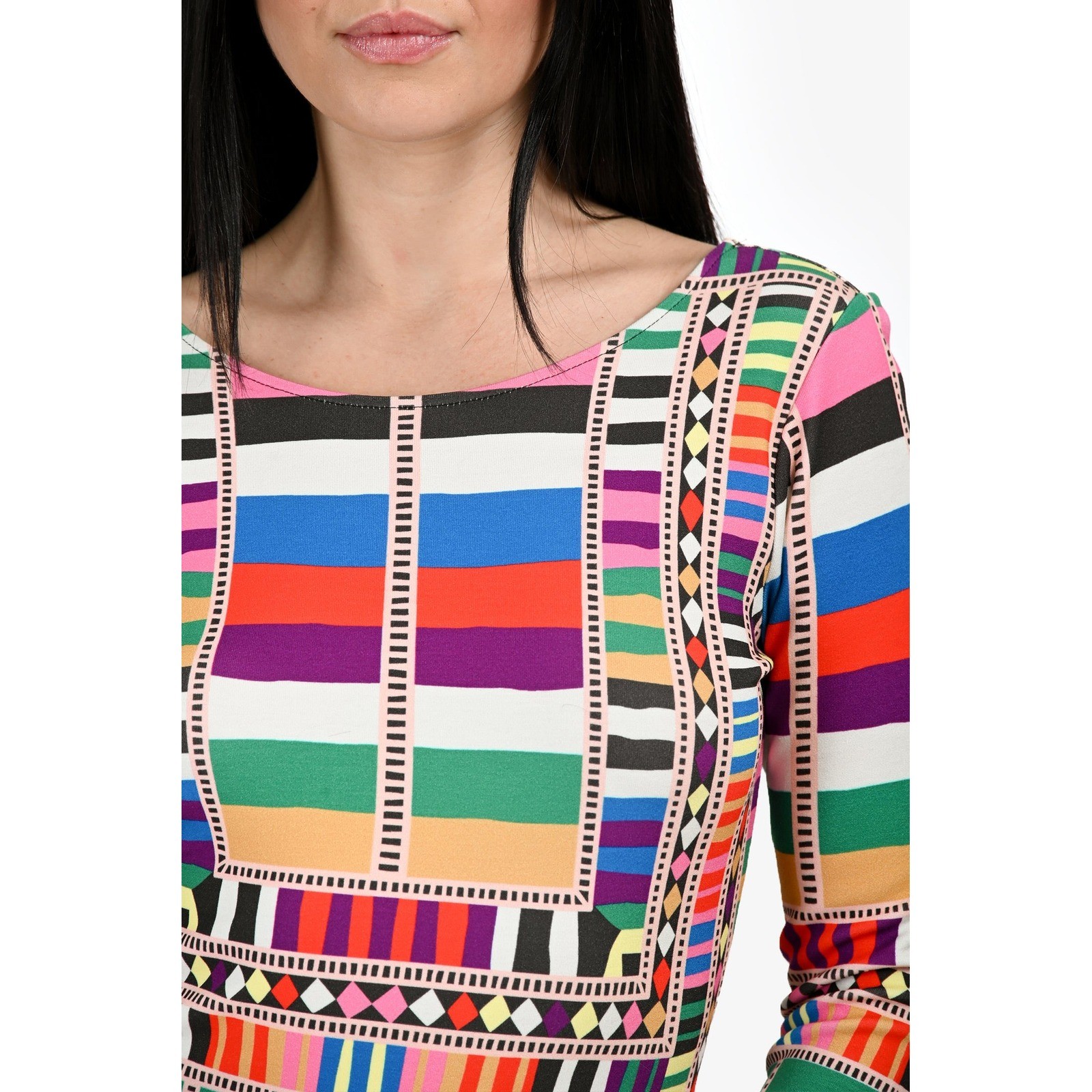 Revolve Mara Hoffman Multicolor Geometric Print Riser Rainbow Bodycon Mini Dress